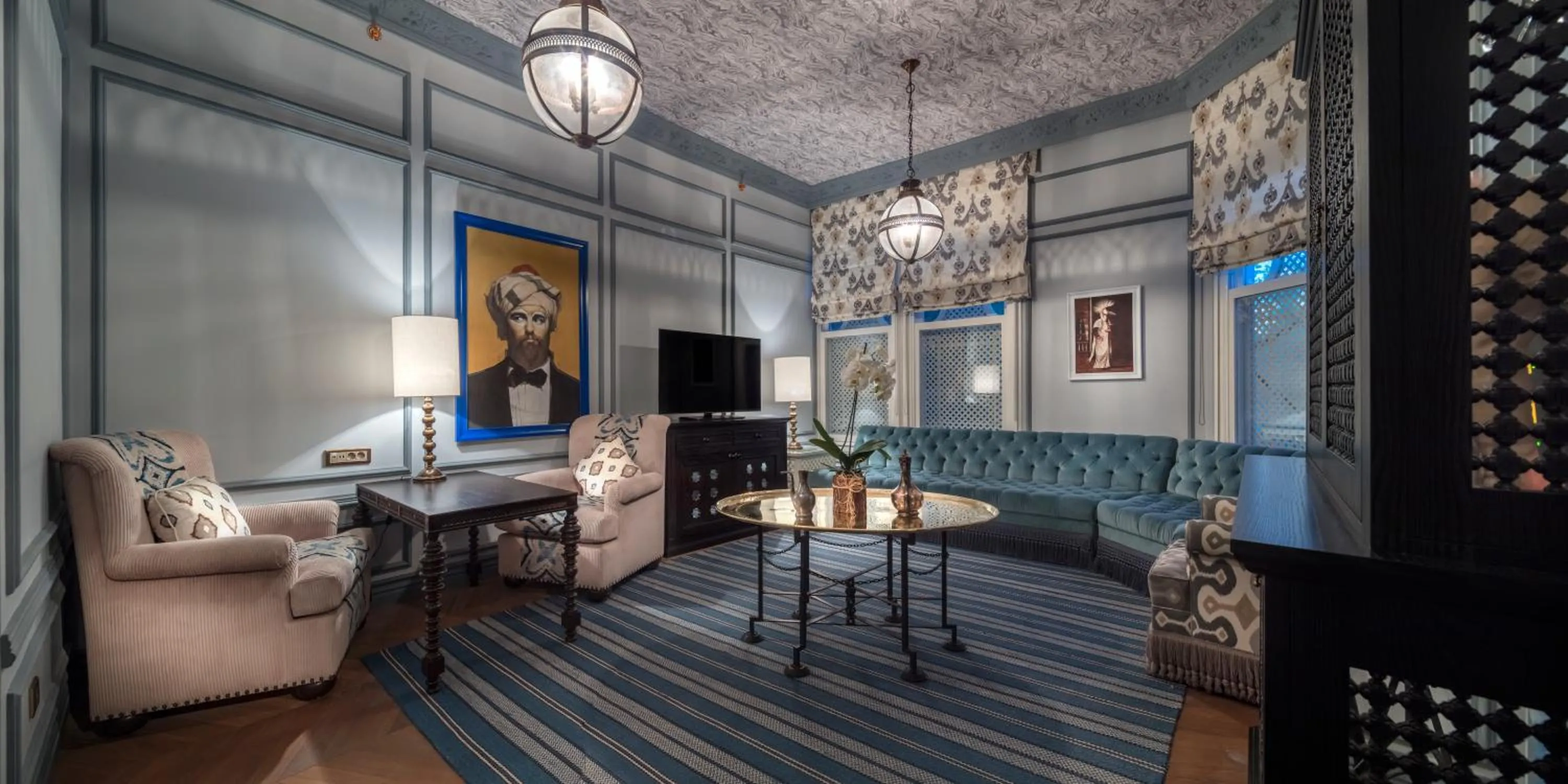 Living room in Hagia Sofia Mansions Istanbul, Curio Collection by Hilton