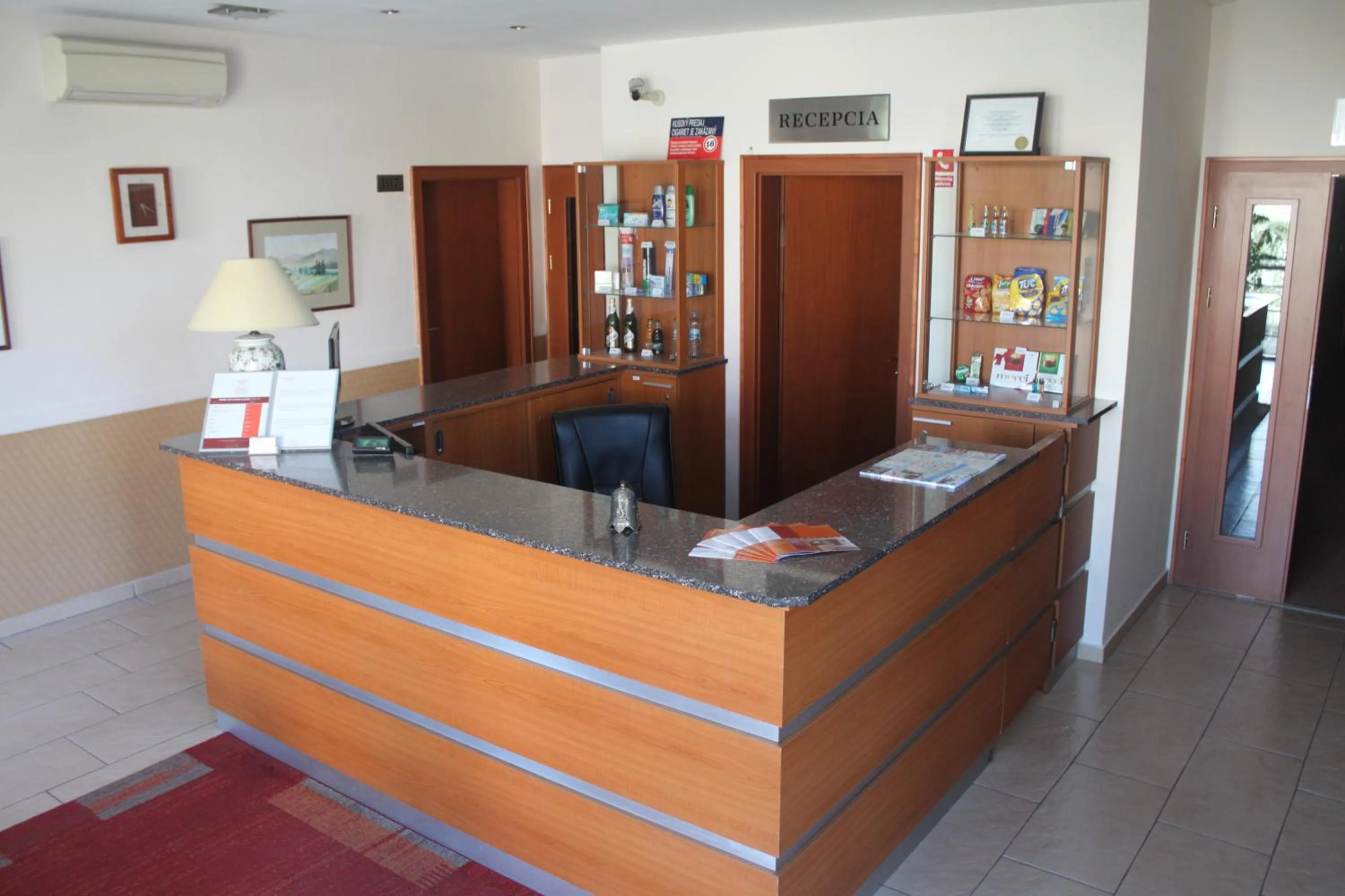 Lobby or reception in Hotel Dominika