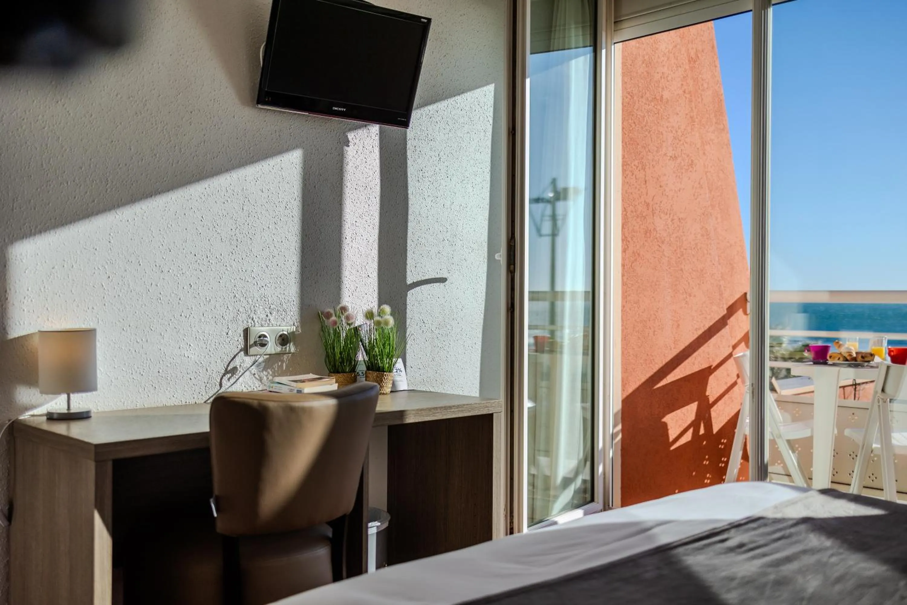 TV and multimedia in Logis Hôtel & Restaurant Mediterranee