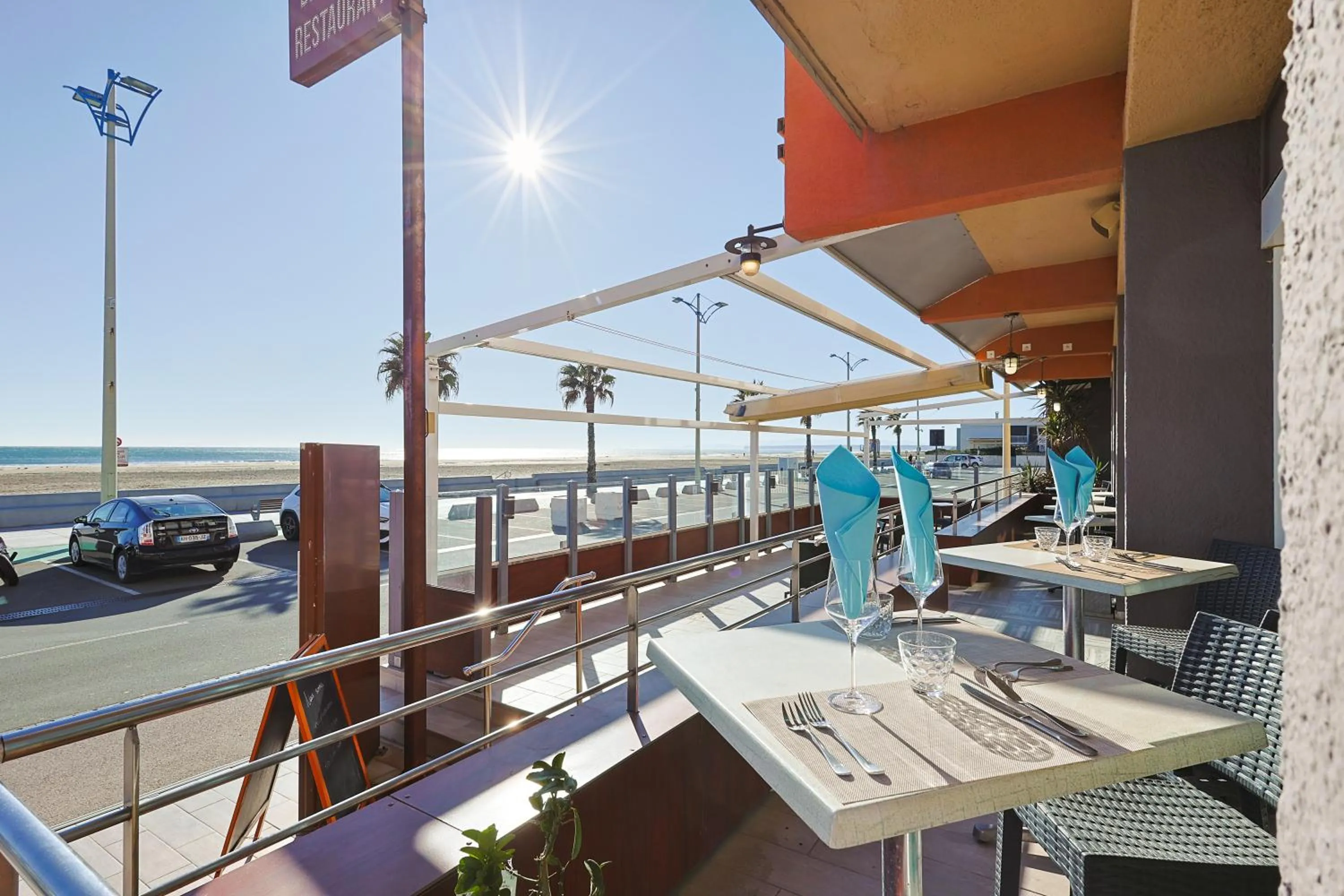 Balcony/Terrace in Logis Hôtel & Restaurant Mediterranee