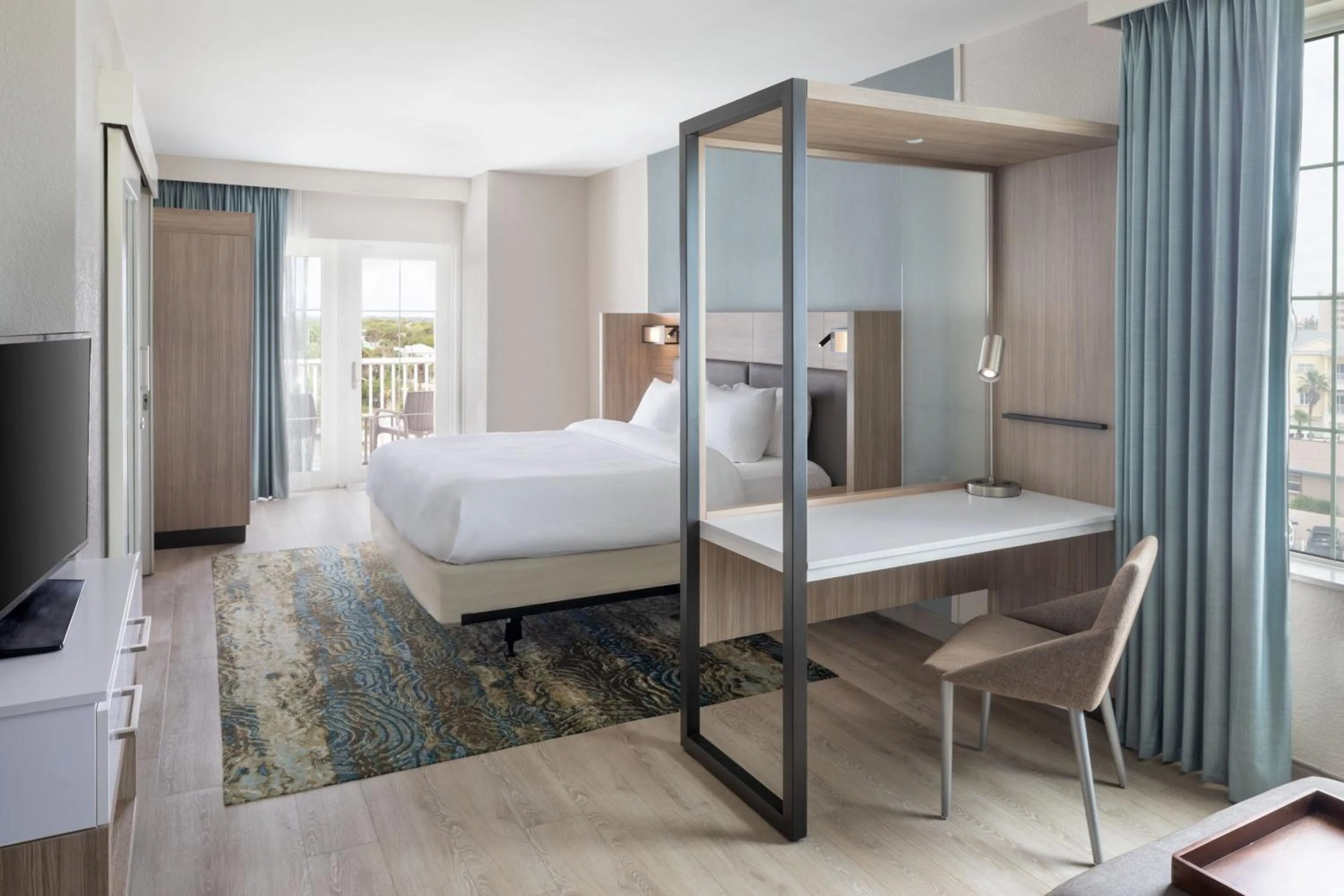 Bedroom, Bed in SpringHill Suites by Marriott New Smyrna Beach