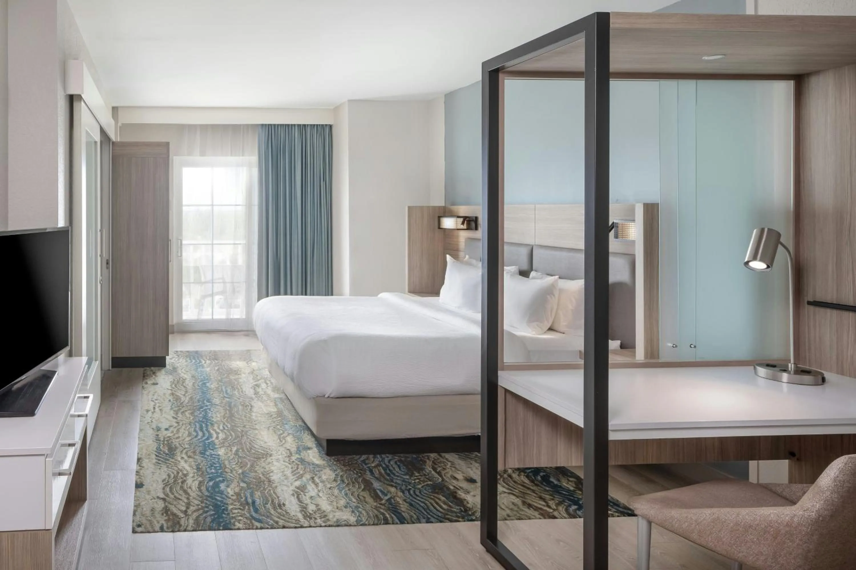 Bedroom, Bed in SpringHill Suites by Marriott New Smyrna Beach