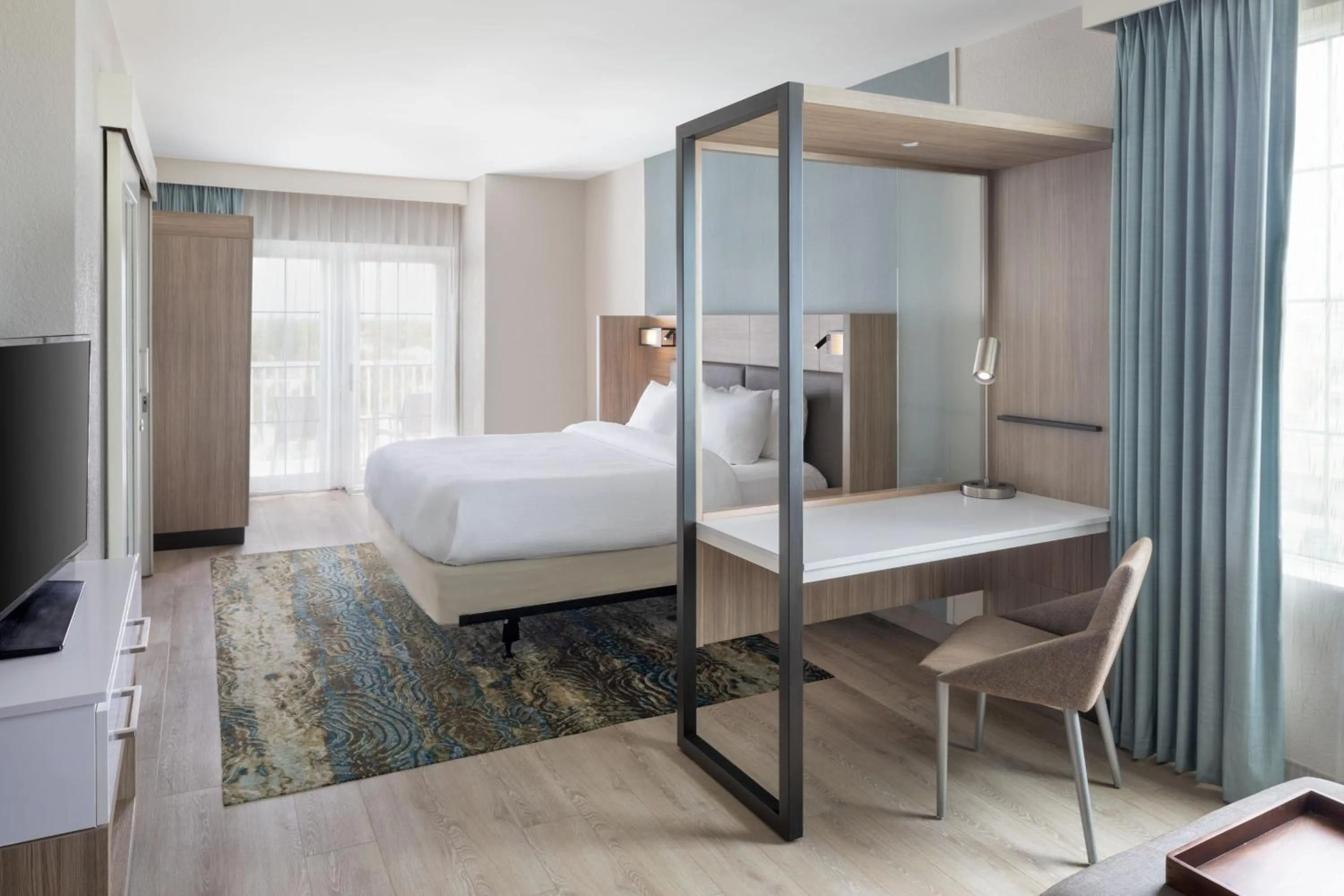 Bedroom, Bed in SpringHill Suites by Marriott New Smyrna Beach