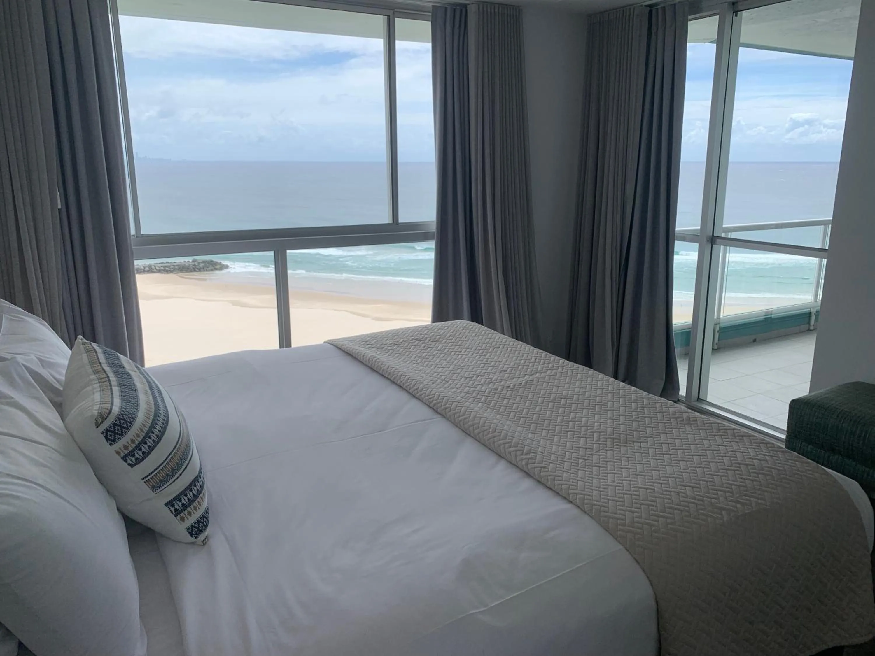 Bed in Ocean Plaza Resort