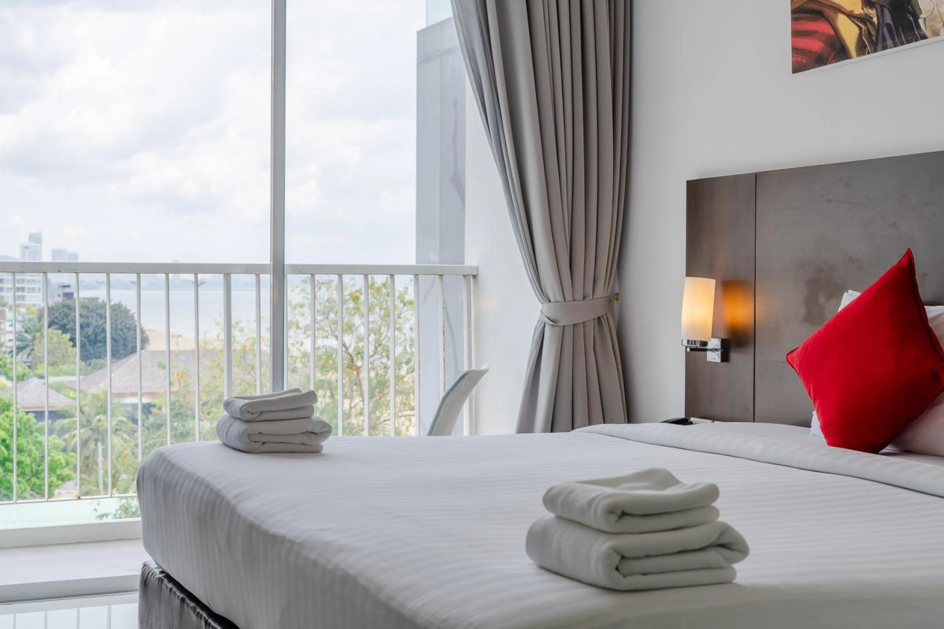 Balcony/Terrace, Bed in Rodina Beach Hotel