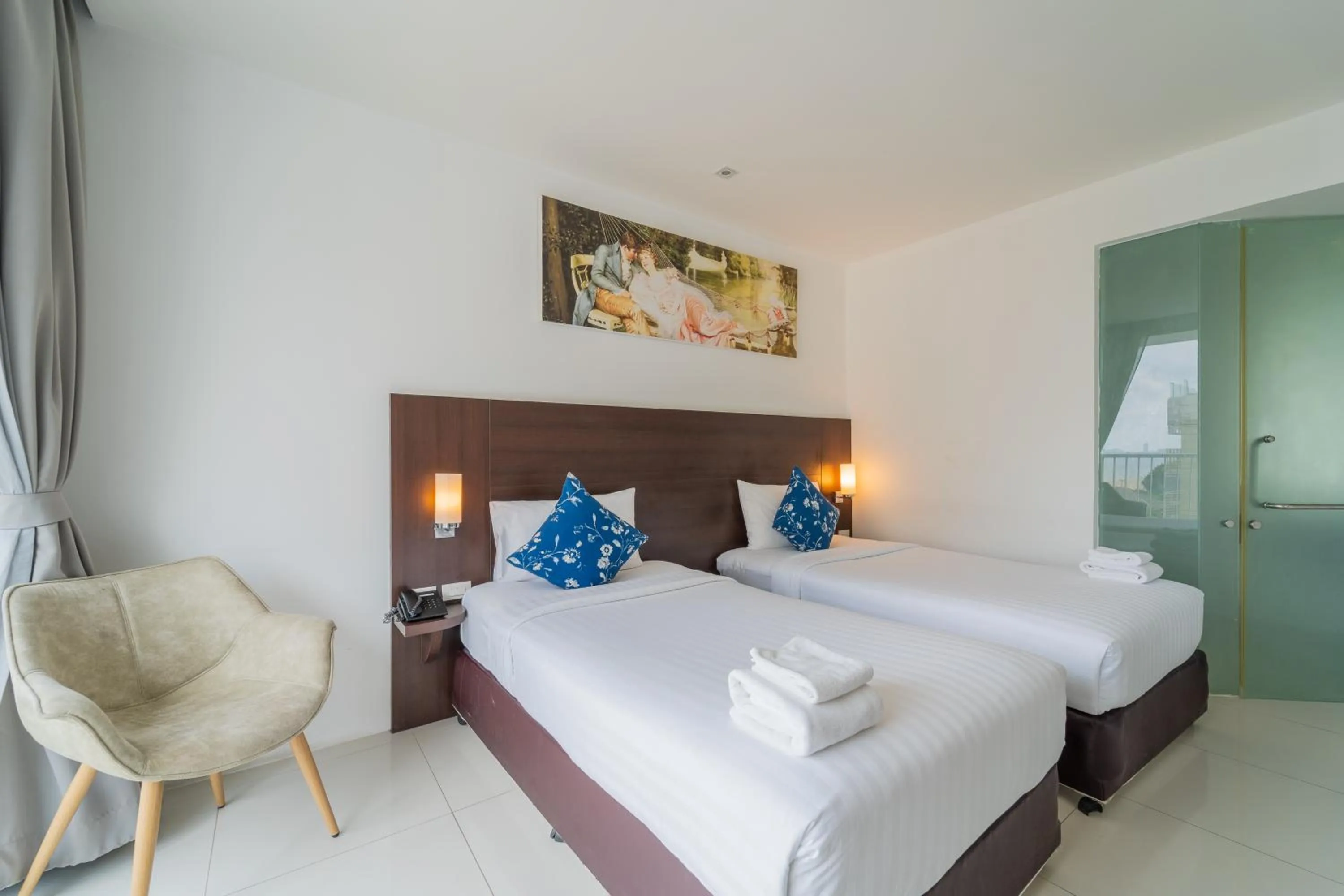 Bed in Rodina Beach Hotel