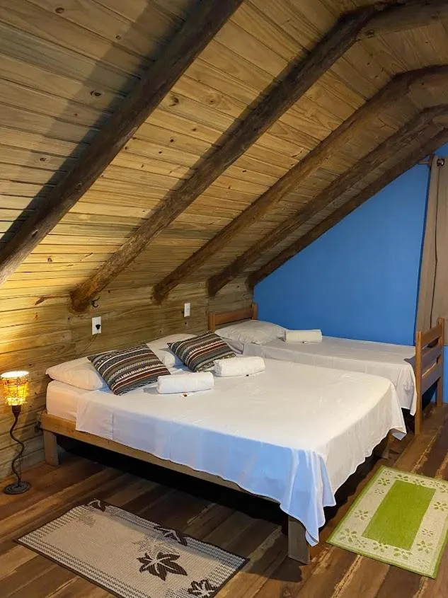 Bed in Pousada & Camping Nativos dos Canyons