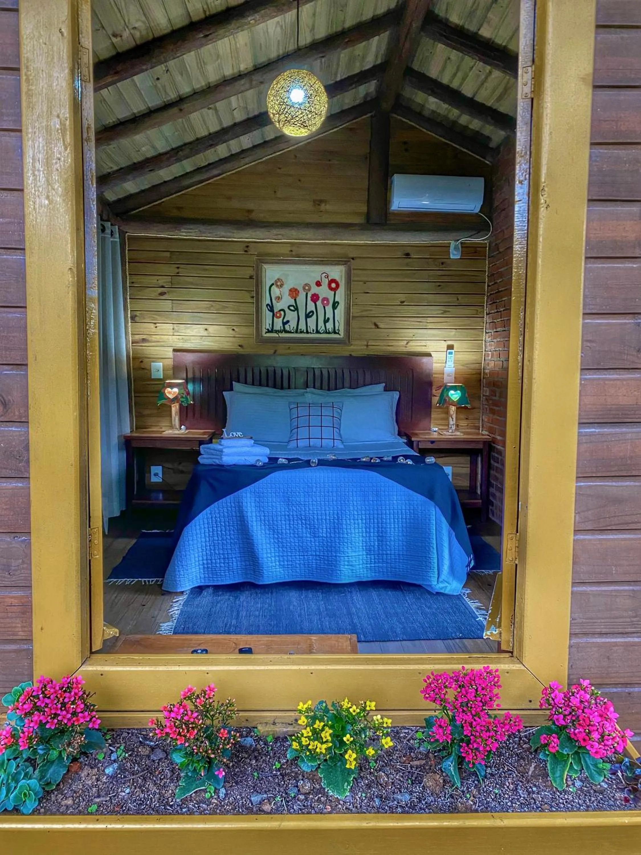 Bed in Pousada & Camping Nativos dos Canyons