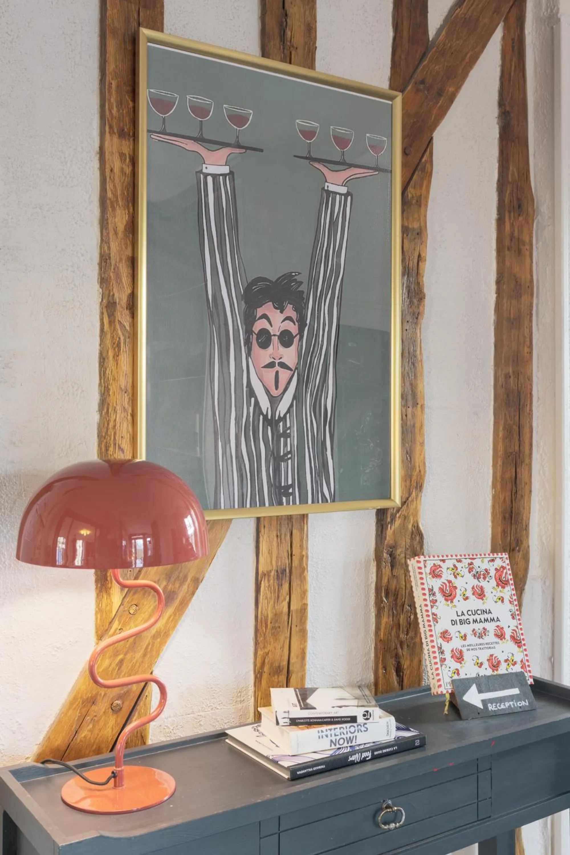 Decorative detail in Logis Hostellerie la Chaumière