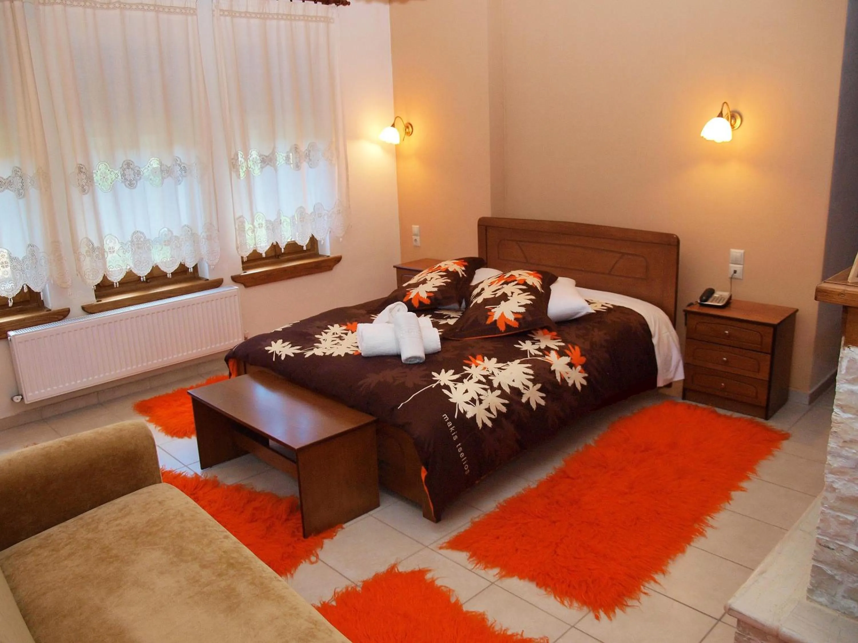 Bed in Hotel Ilianna