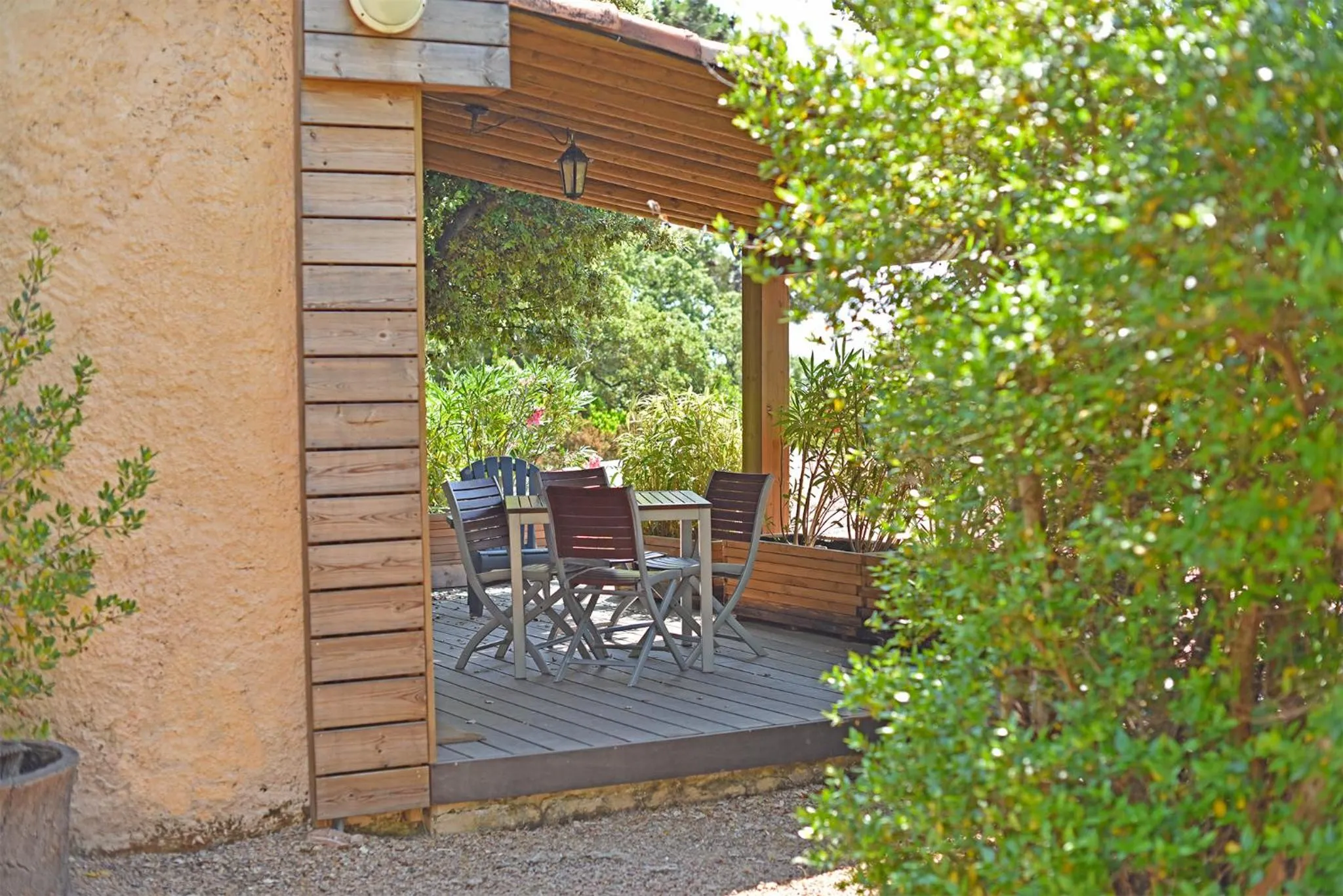 Patio in Bungalows Du Maquis