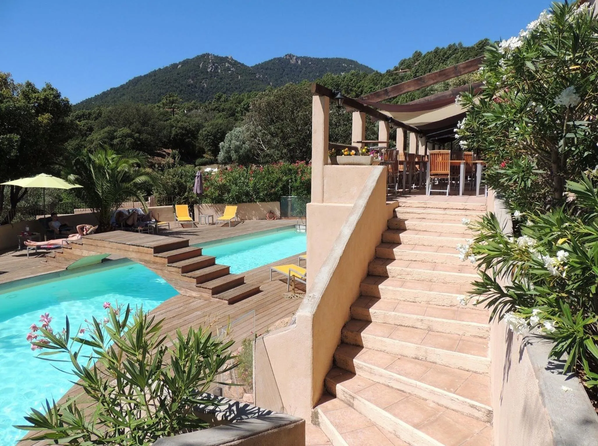 Swimming pool in Bungalows Du Maquis
