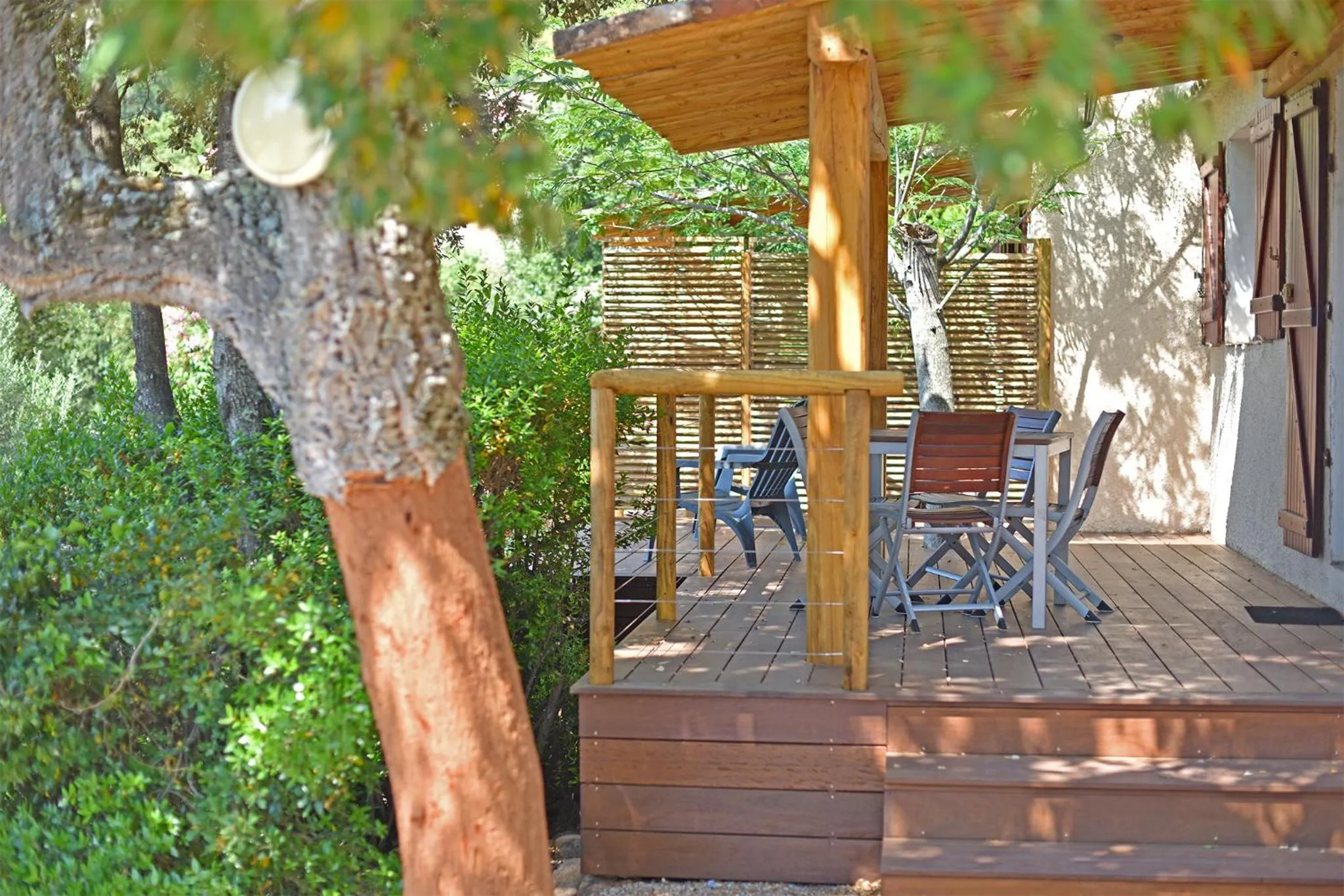 Patio in Bungalows Du Maquis