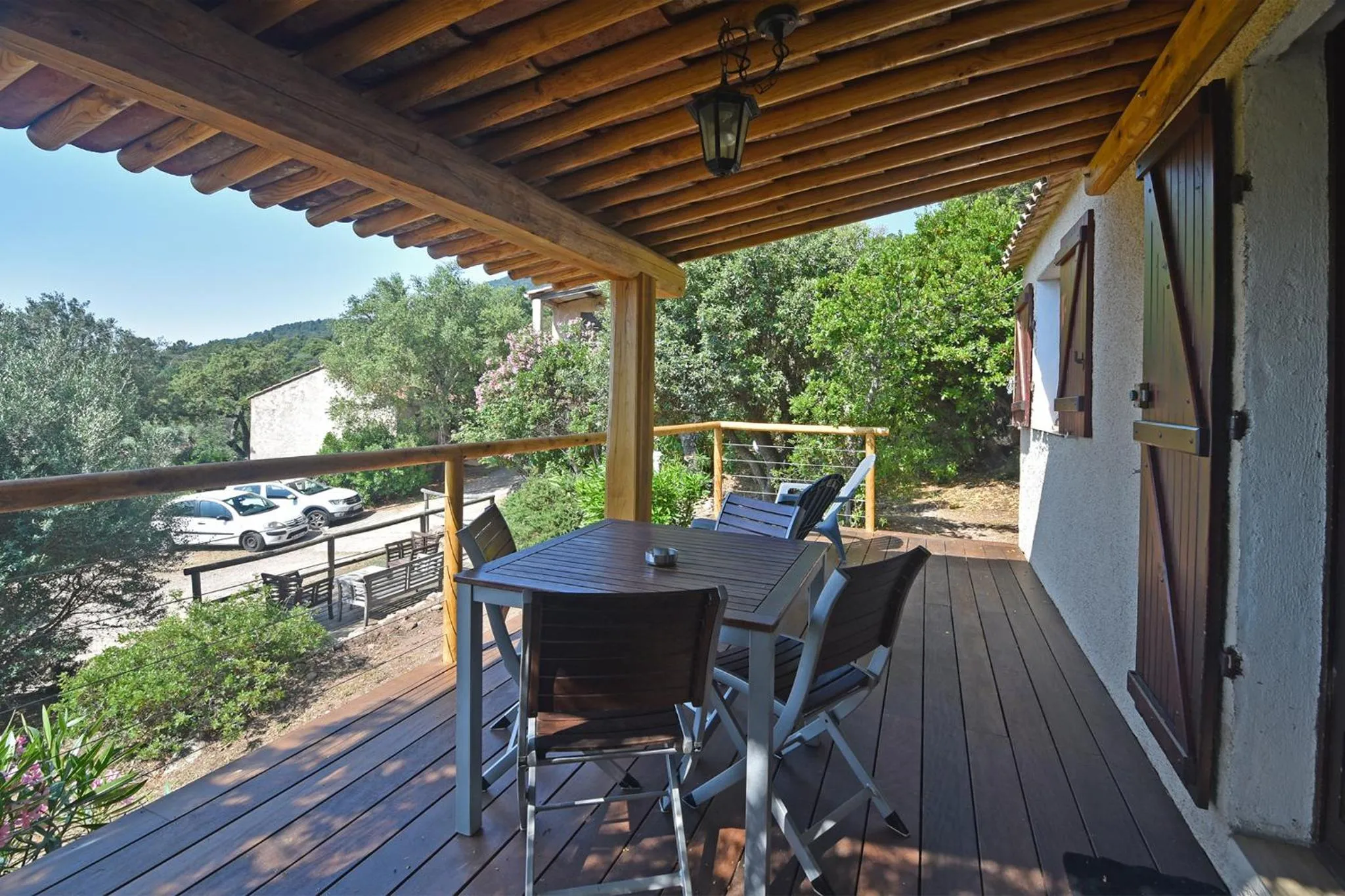 Patio in Bungalows Du Maquis