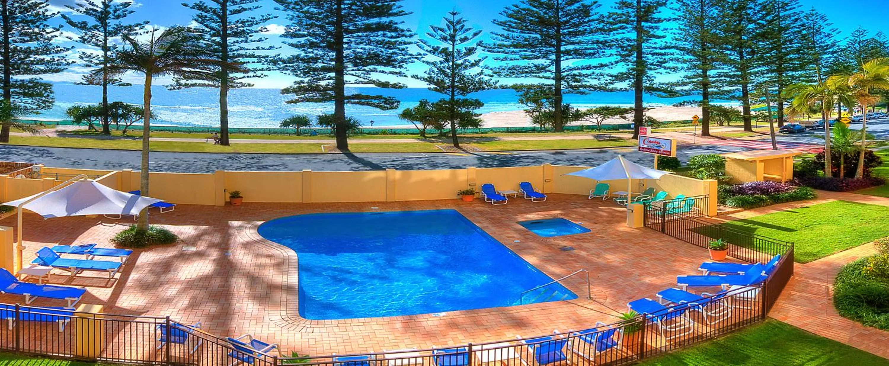 Swimming pool in Columbia Beachfront Apartments on Rainbow Bay