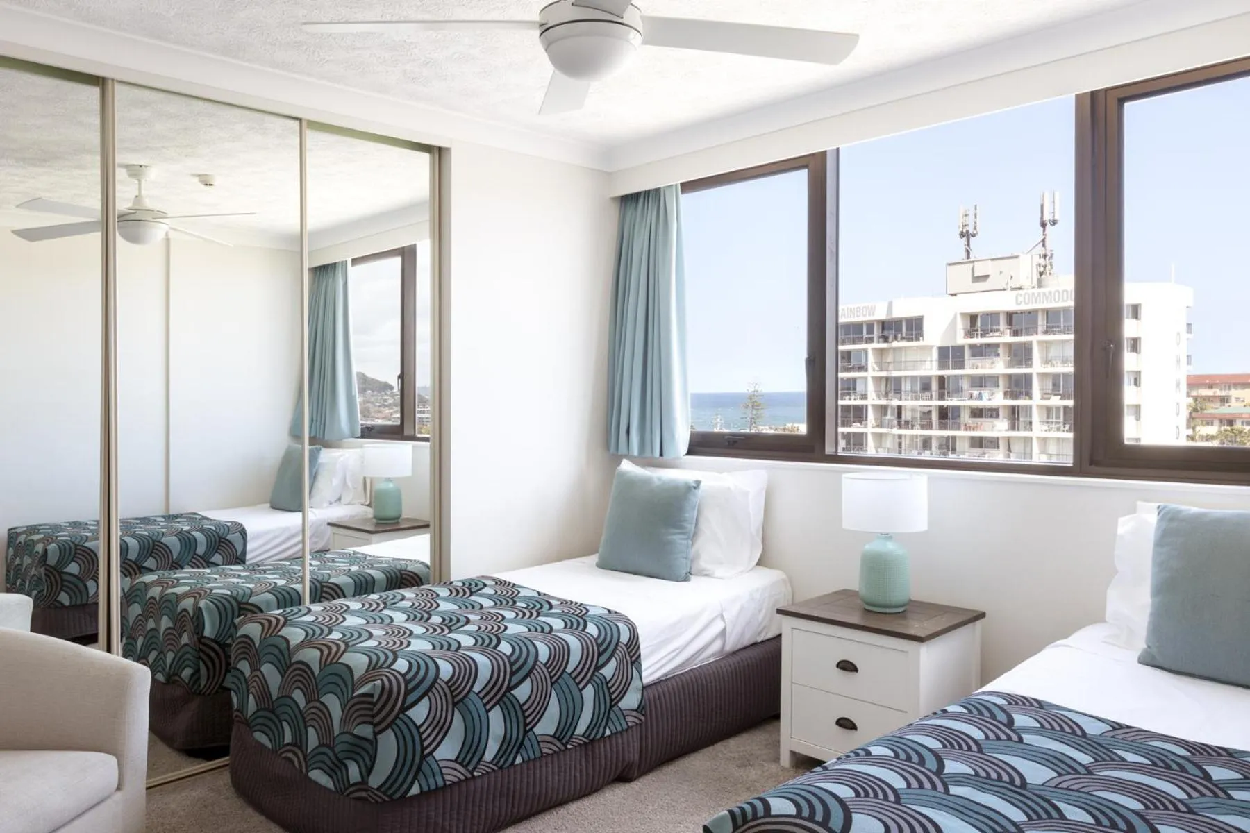 Bed in Columbia Beachfront Apartments on Rainbow Bay