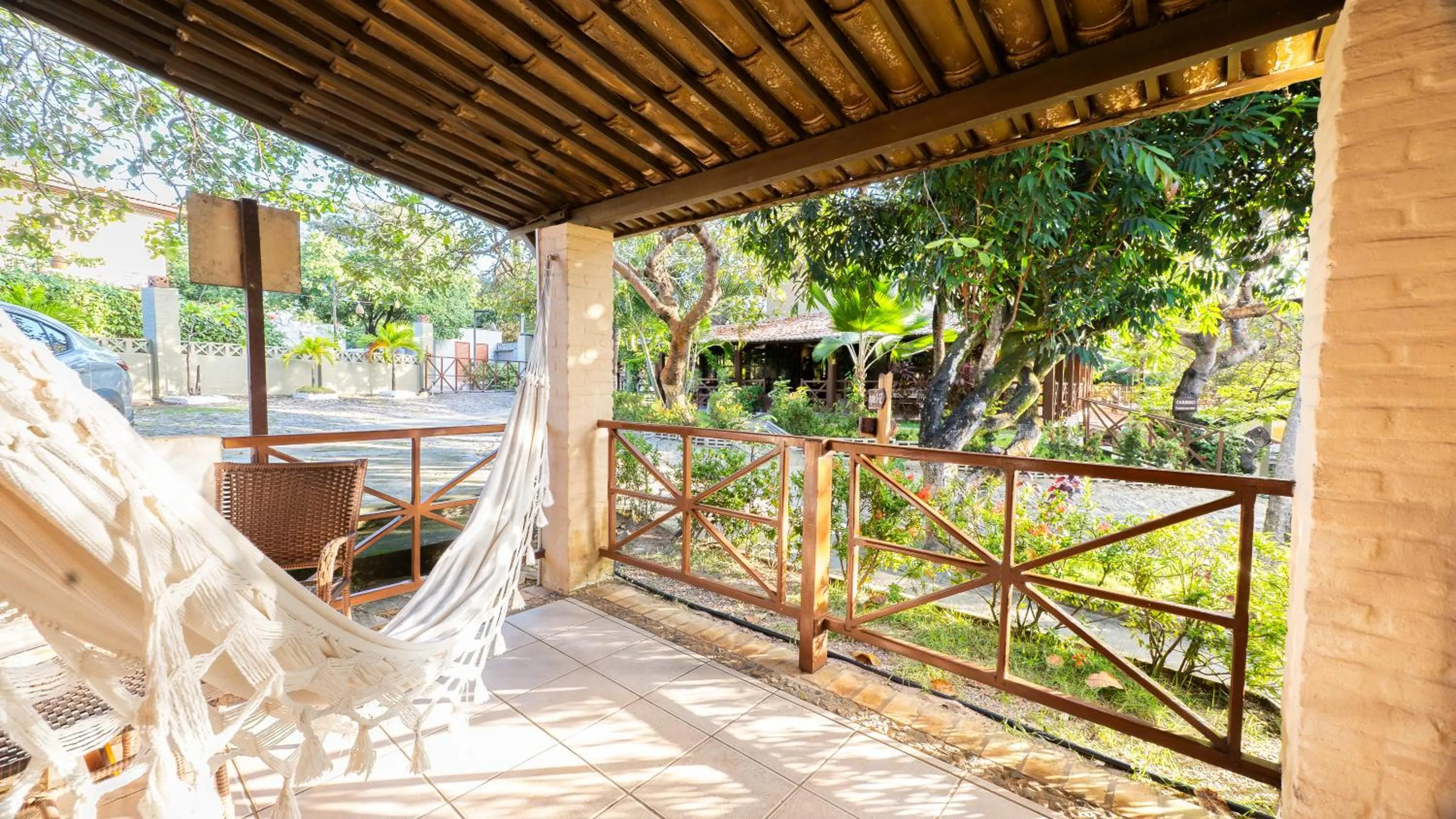 Patio in Pousada Bicho Preguiça