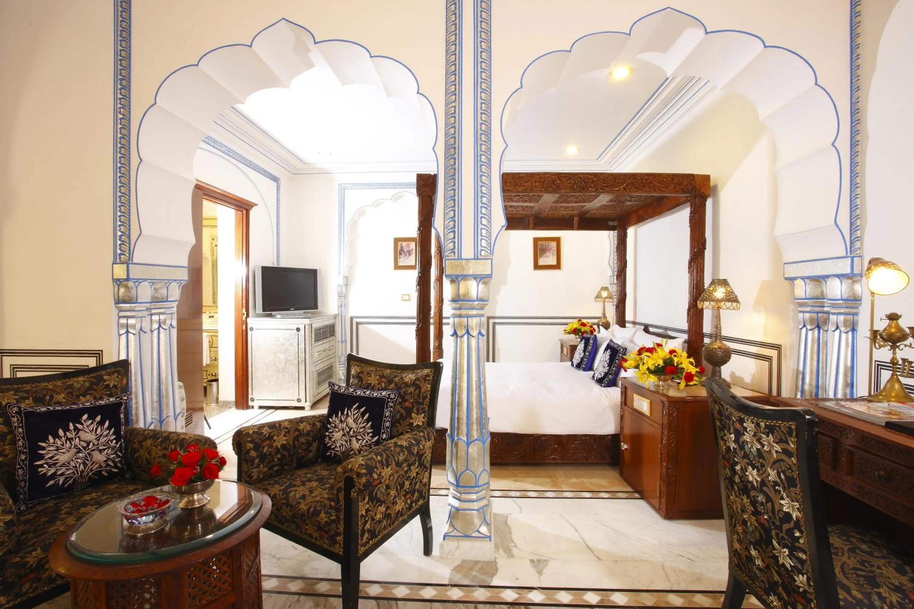 Bedroom in The Raj Palace (Small Luxury Hotels of the World)