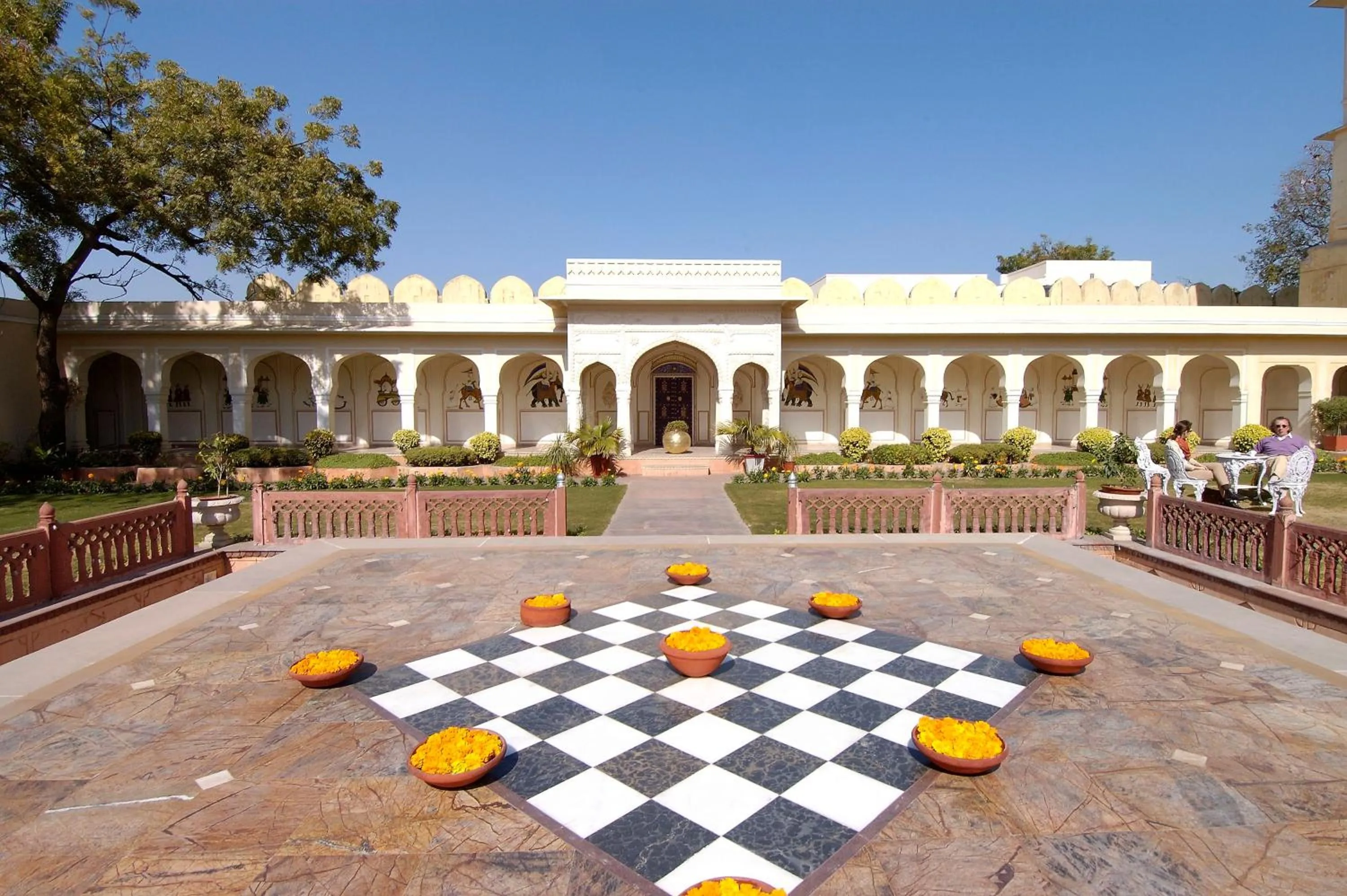 Patio in The Raj Palace (Small Luxury Hotels of the World)