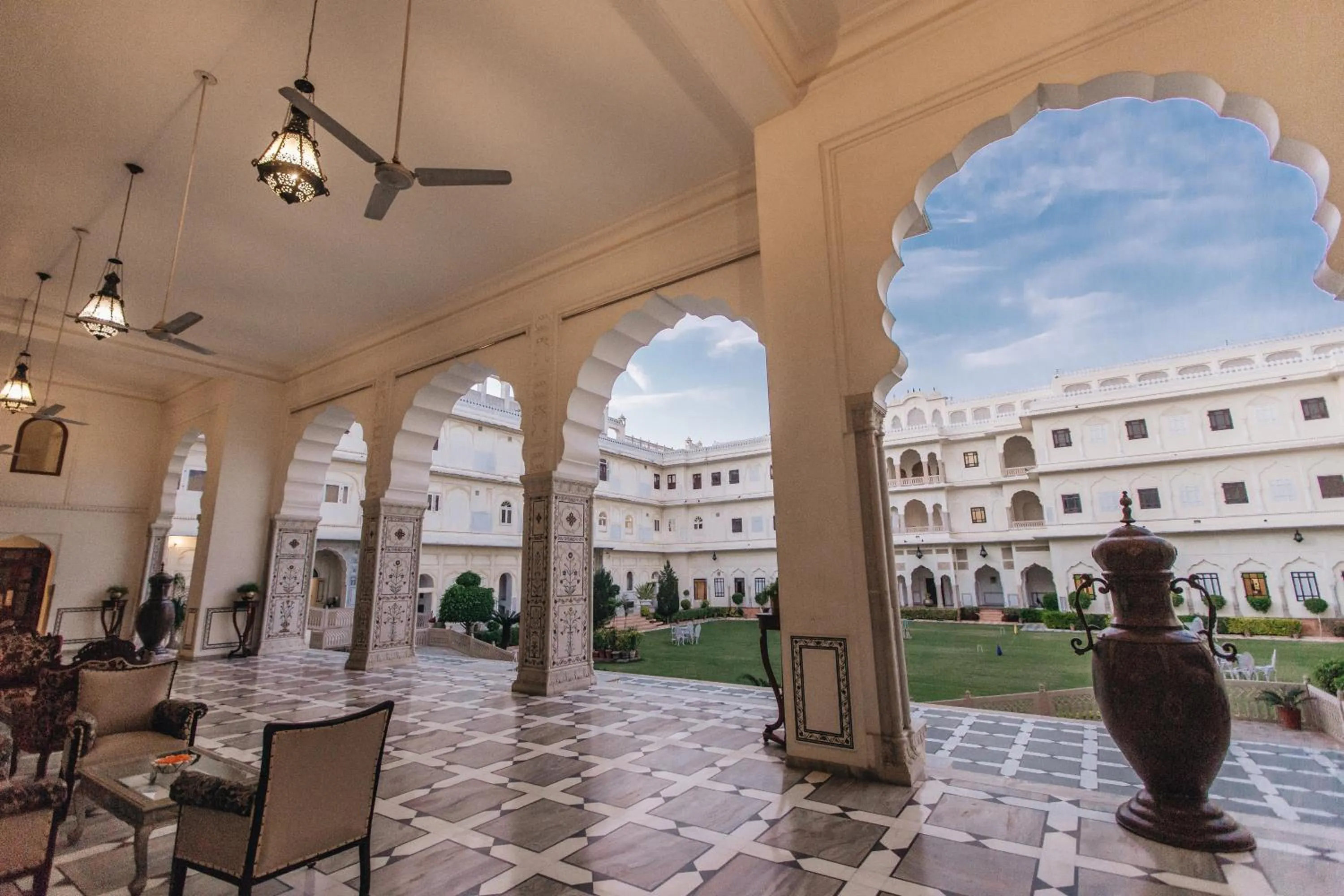 Bird's eye view in The Raj Palace (Small Luxury Hotels of the World)
