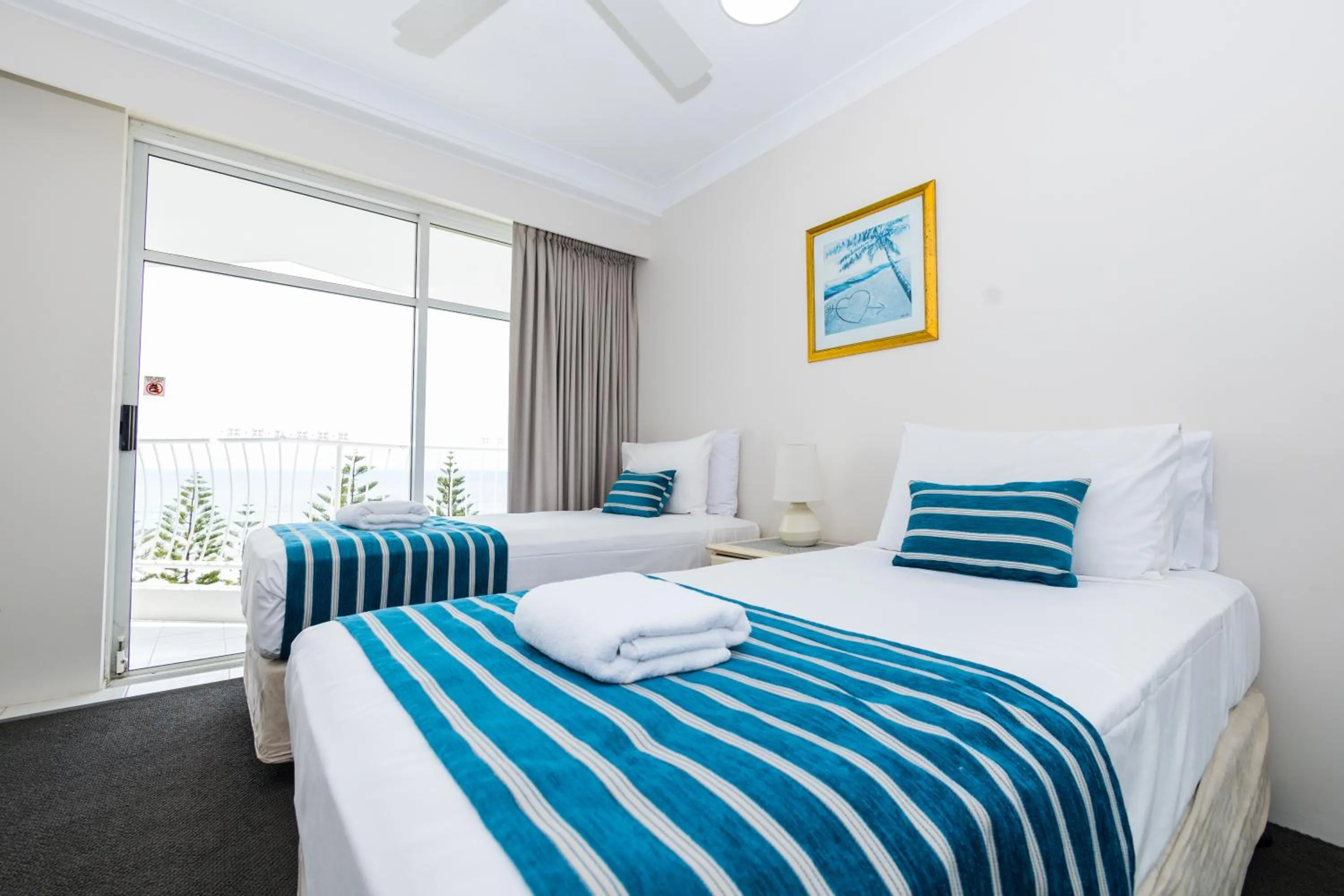 Bed in Burleigh Surf Apartments