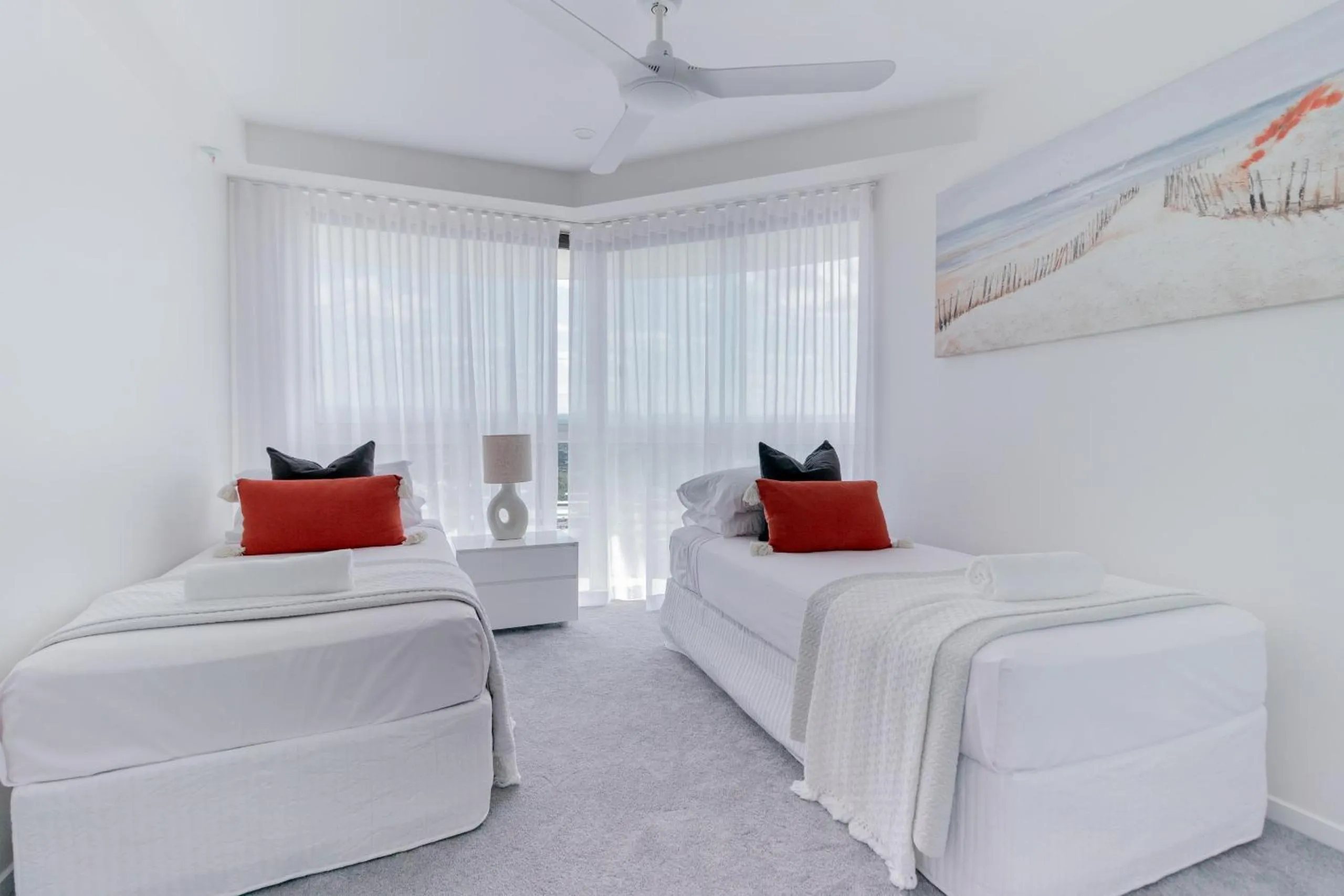Bed in Burleigh Surf Apartments