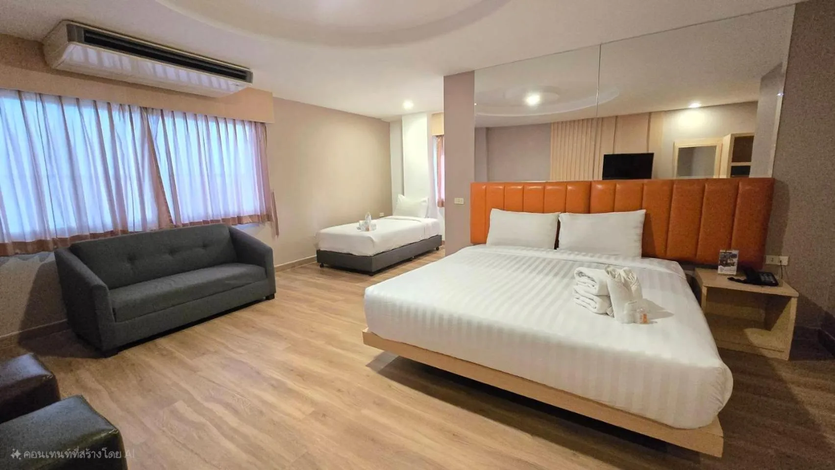 Bed in Grand Tara Garden Thai Hotel