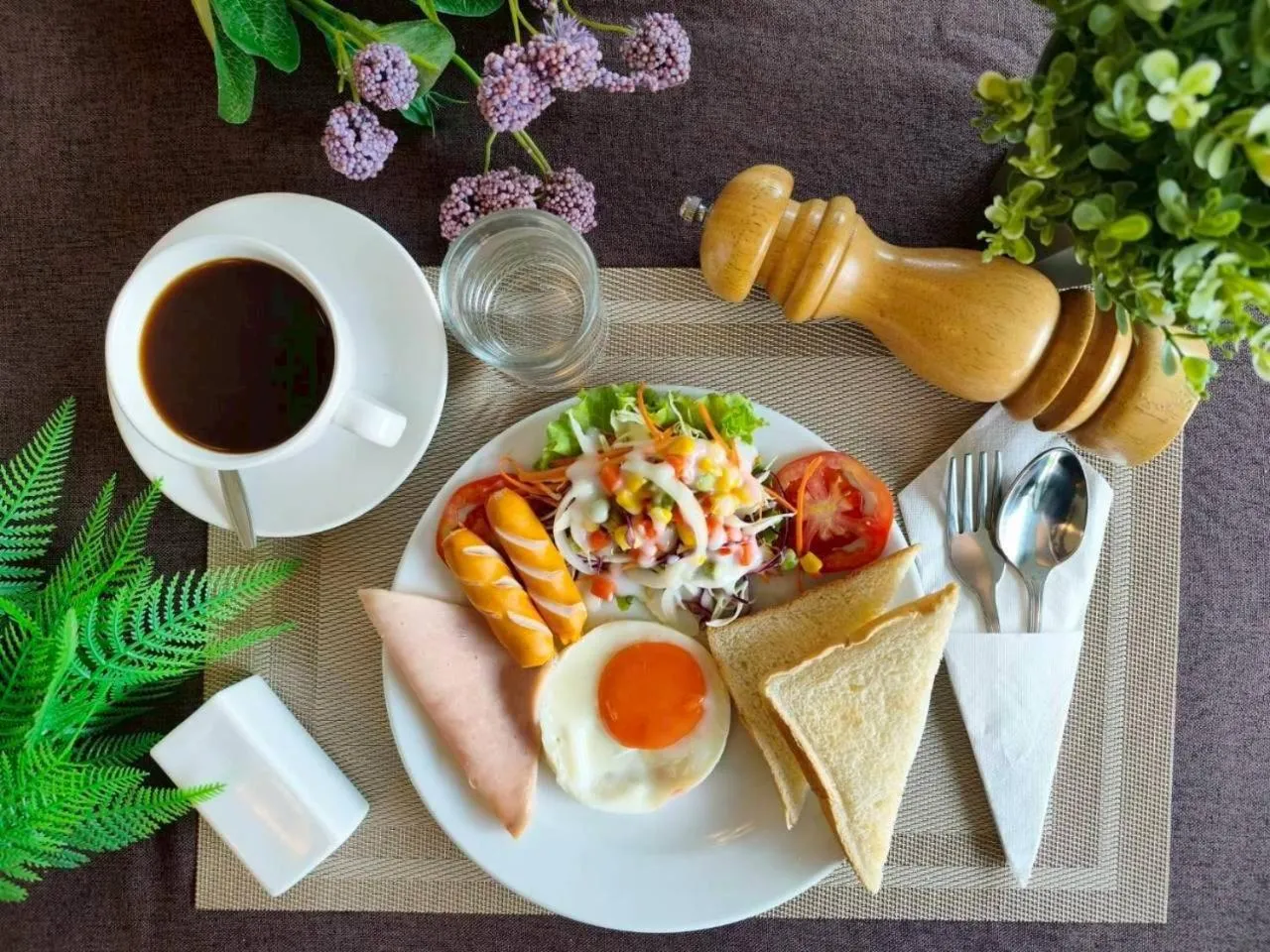 Continental breakfast in Grand Tara Garden Thai Hotel