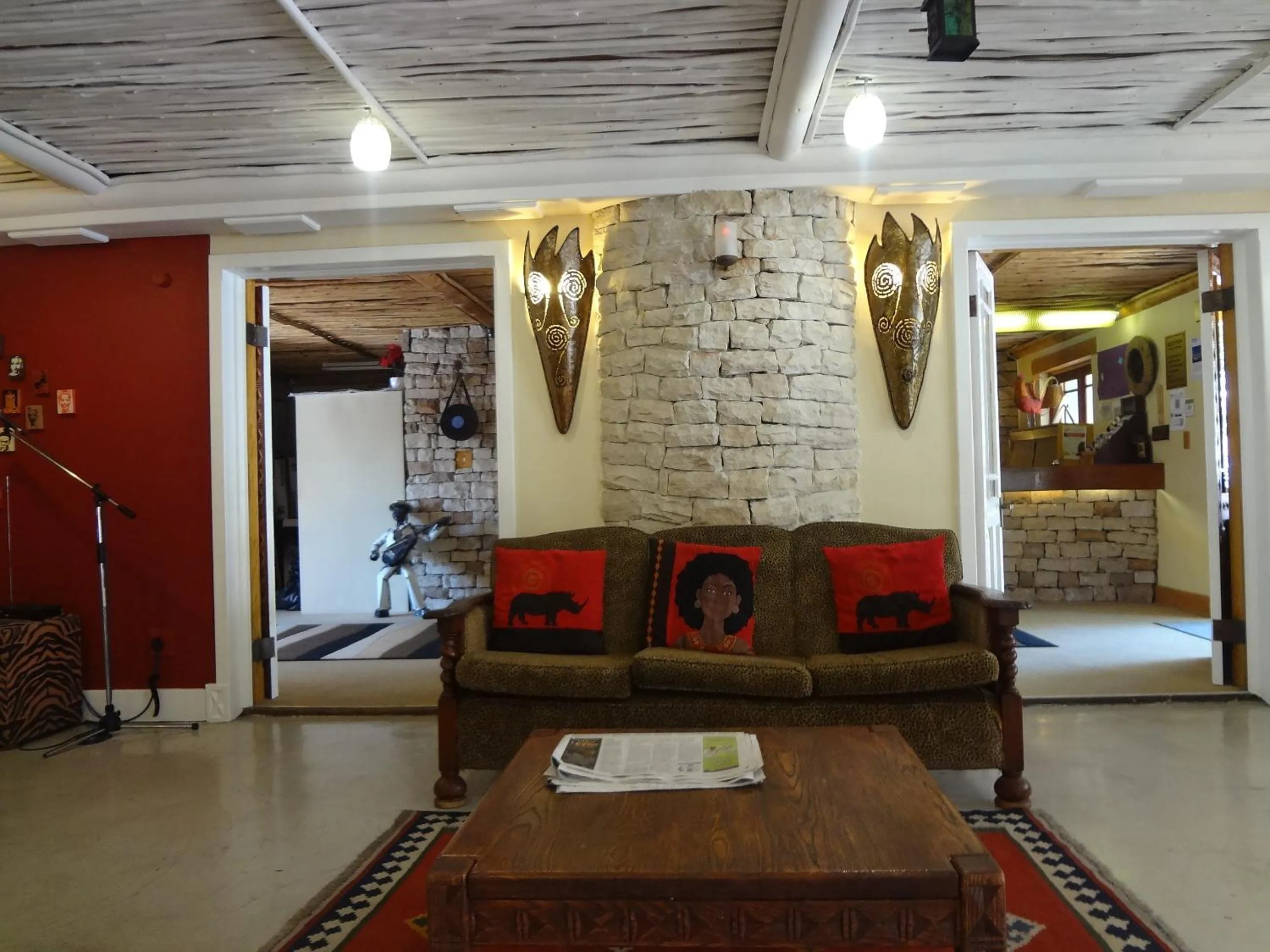 Communal lounge/ TV room in iKhaya Boutique Hotel