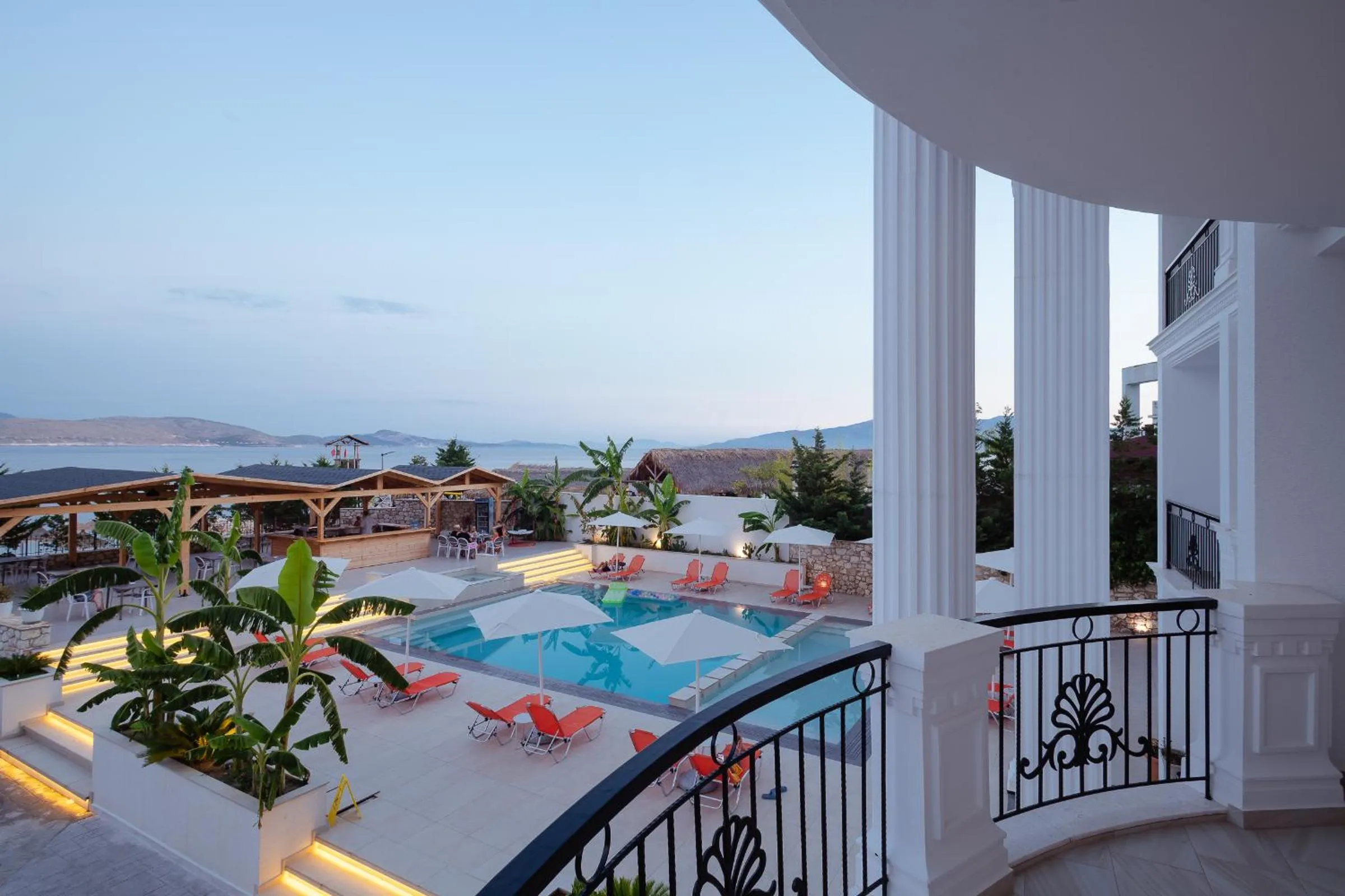 Balcony/Terrace in Hotel Vila Kalcuni Sarande
