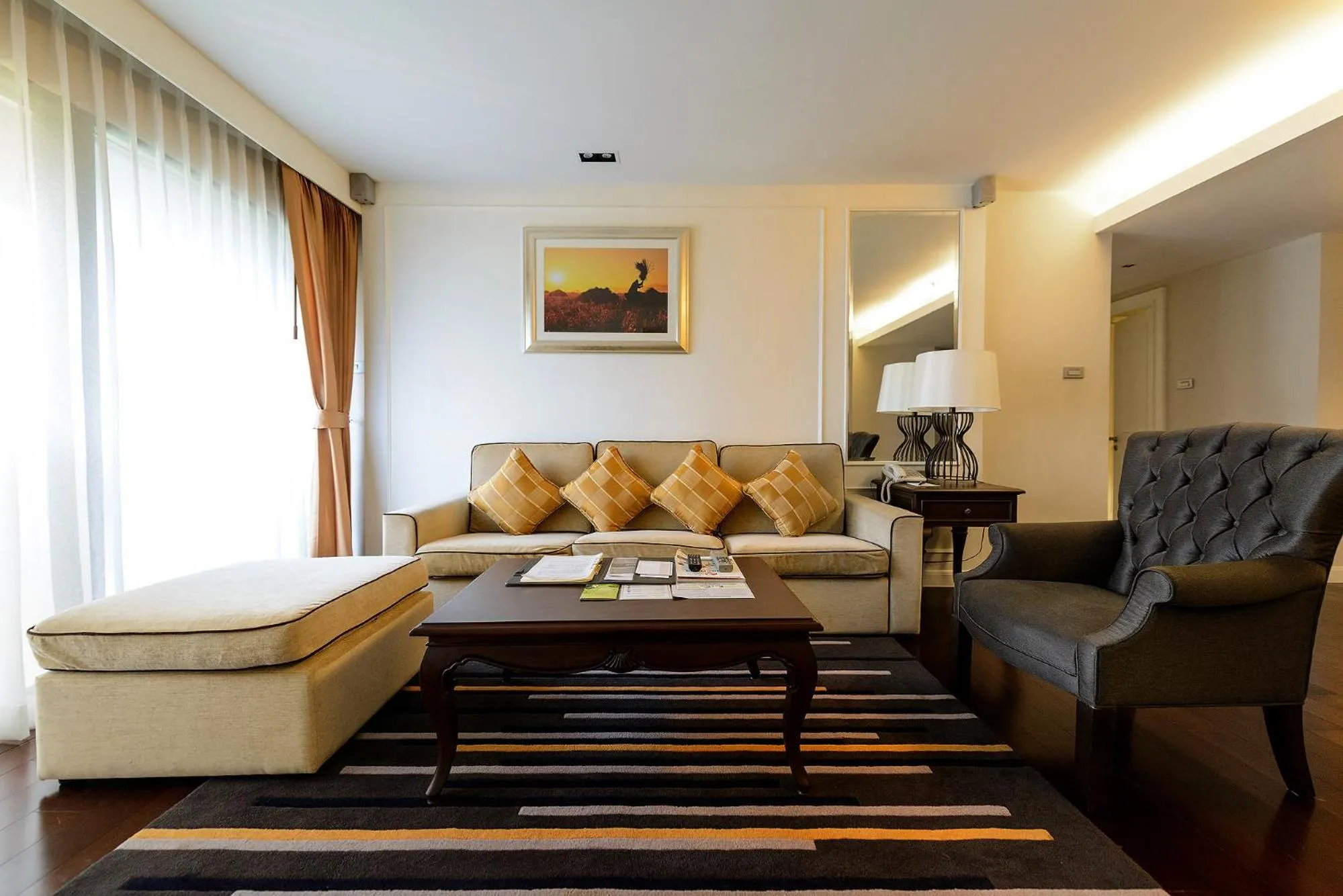 Living room in Bliston Suwan Park View