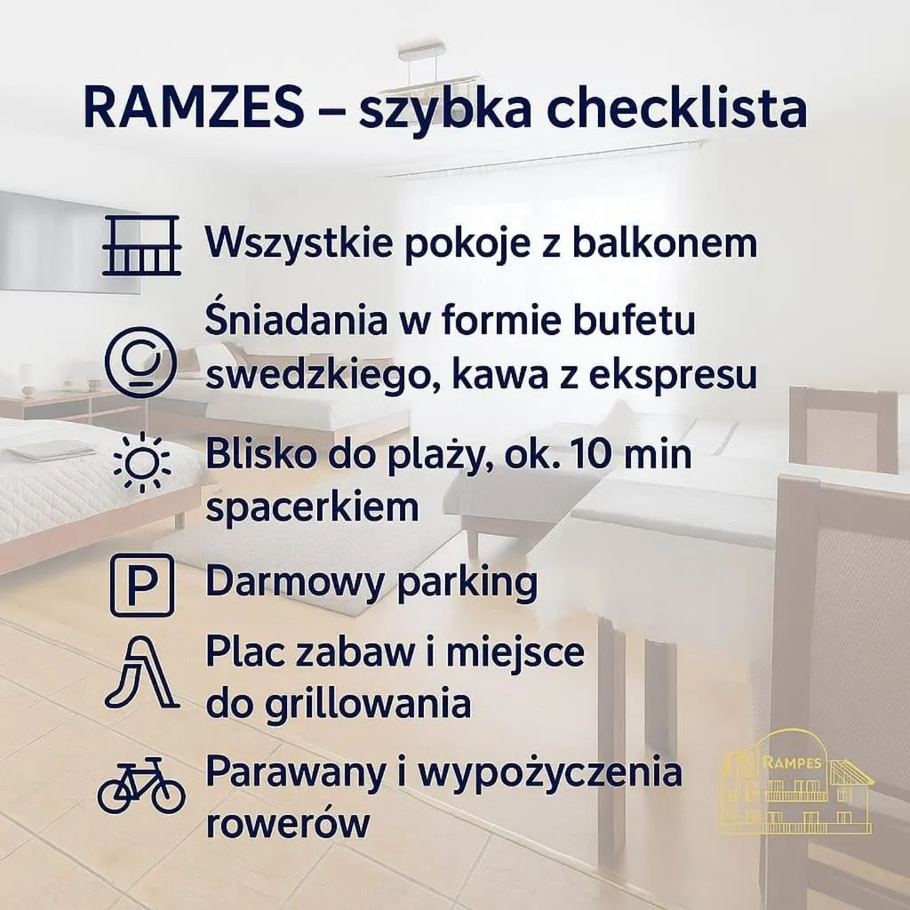 RAMZES-pokoje z balkonami,parking,Blisko do plaży Ustka