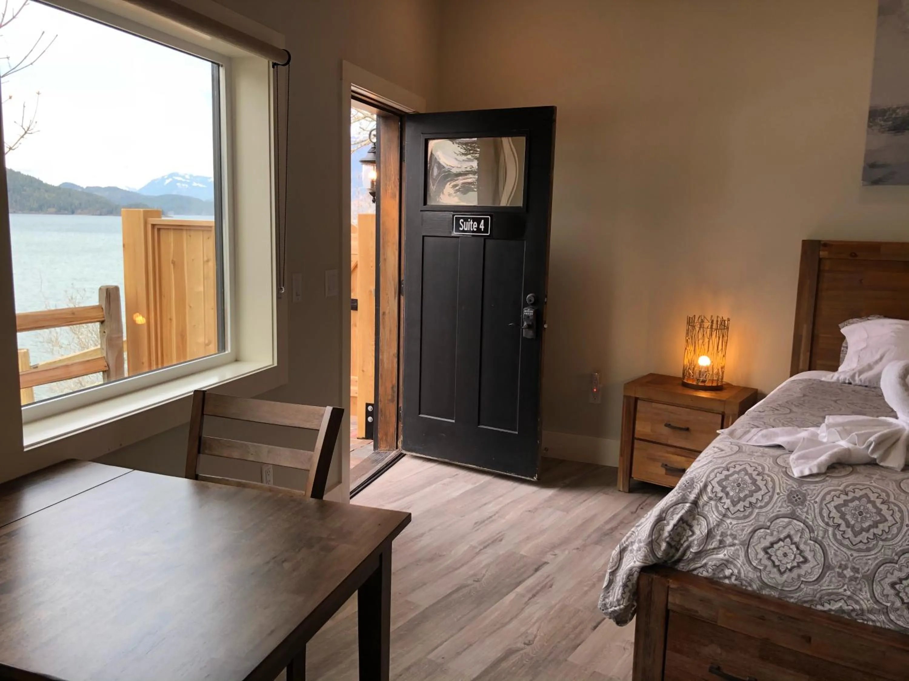 Bed in The Lodge on Harrison Lake