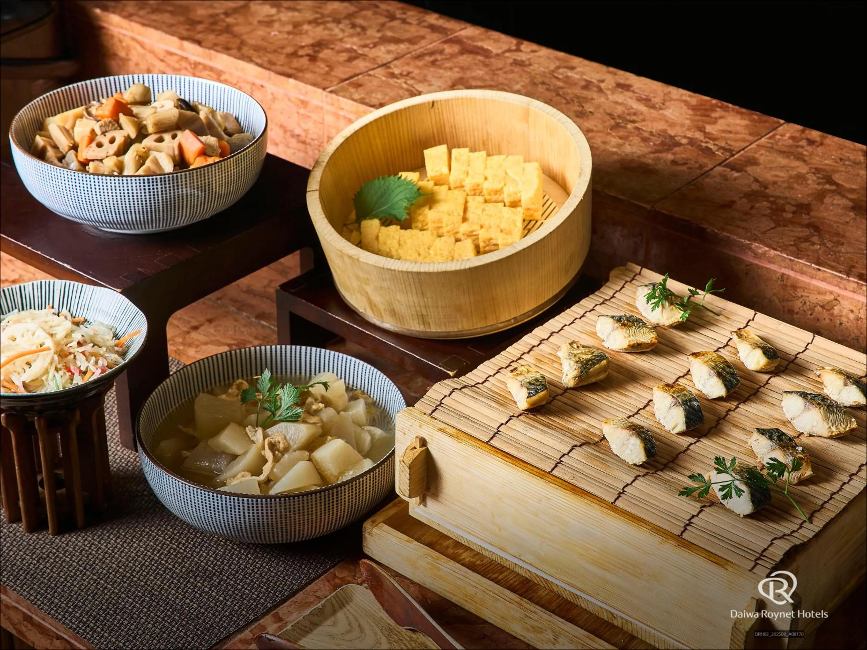 Buffet breakfast in Daiwa Roynet Hotel Tokyo Osaki