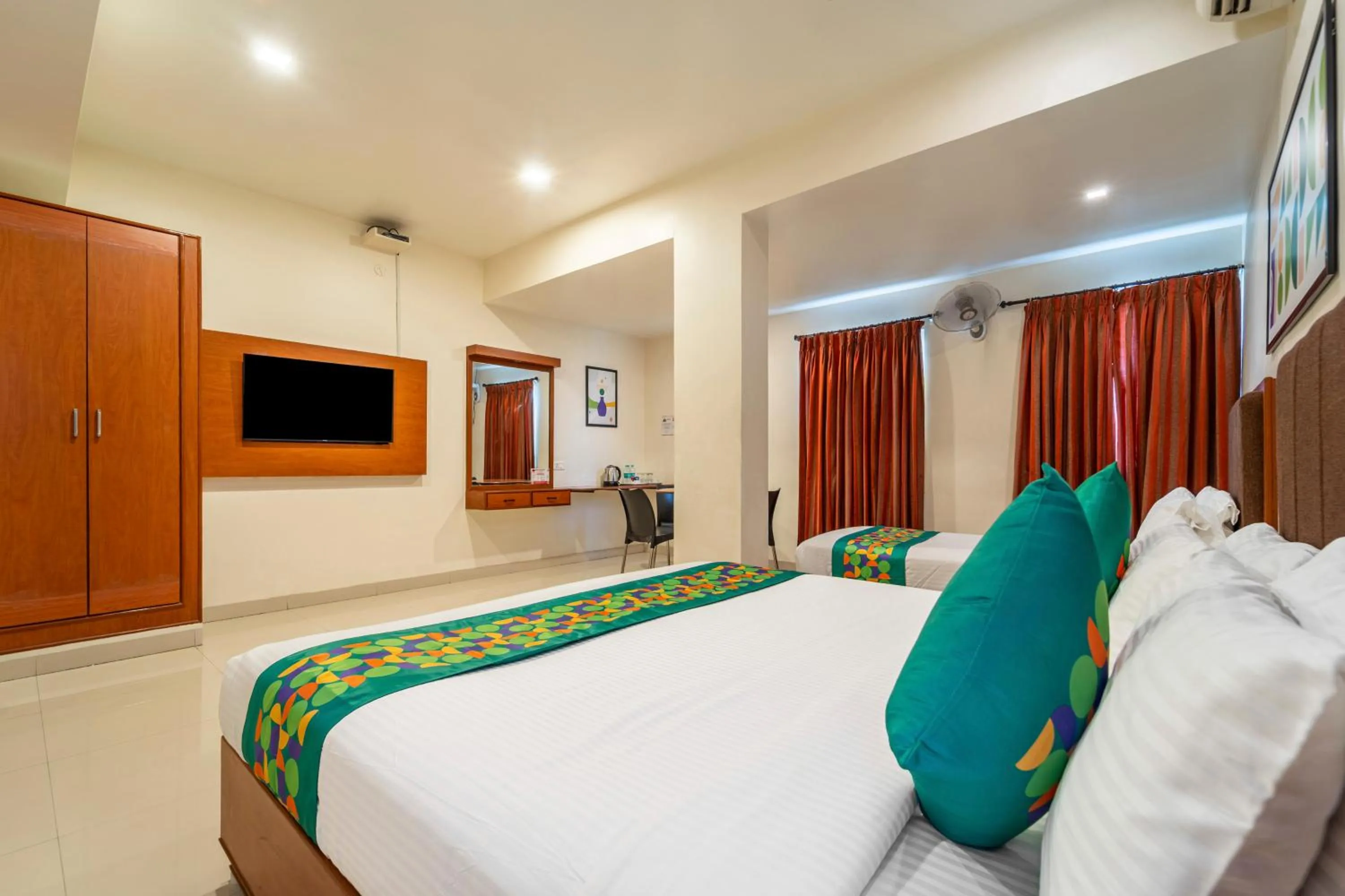 Bedroom, Bed in Treebo Sam Residency