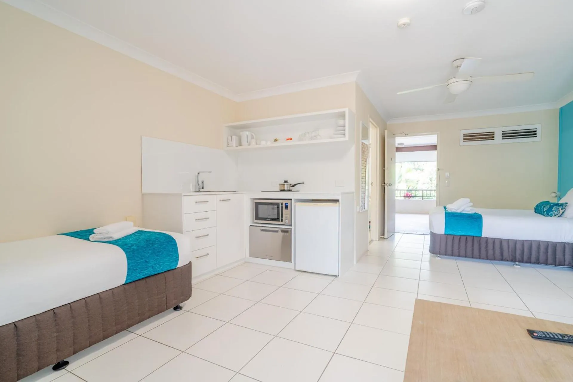 Bed in Byron Bayside Central Studio Apartments