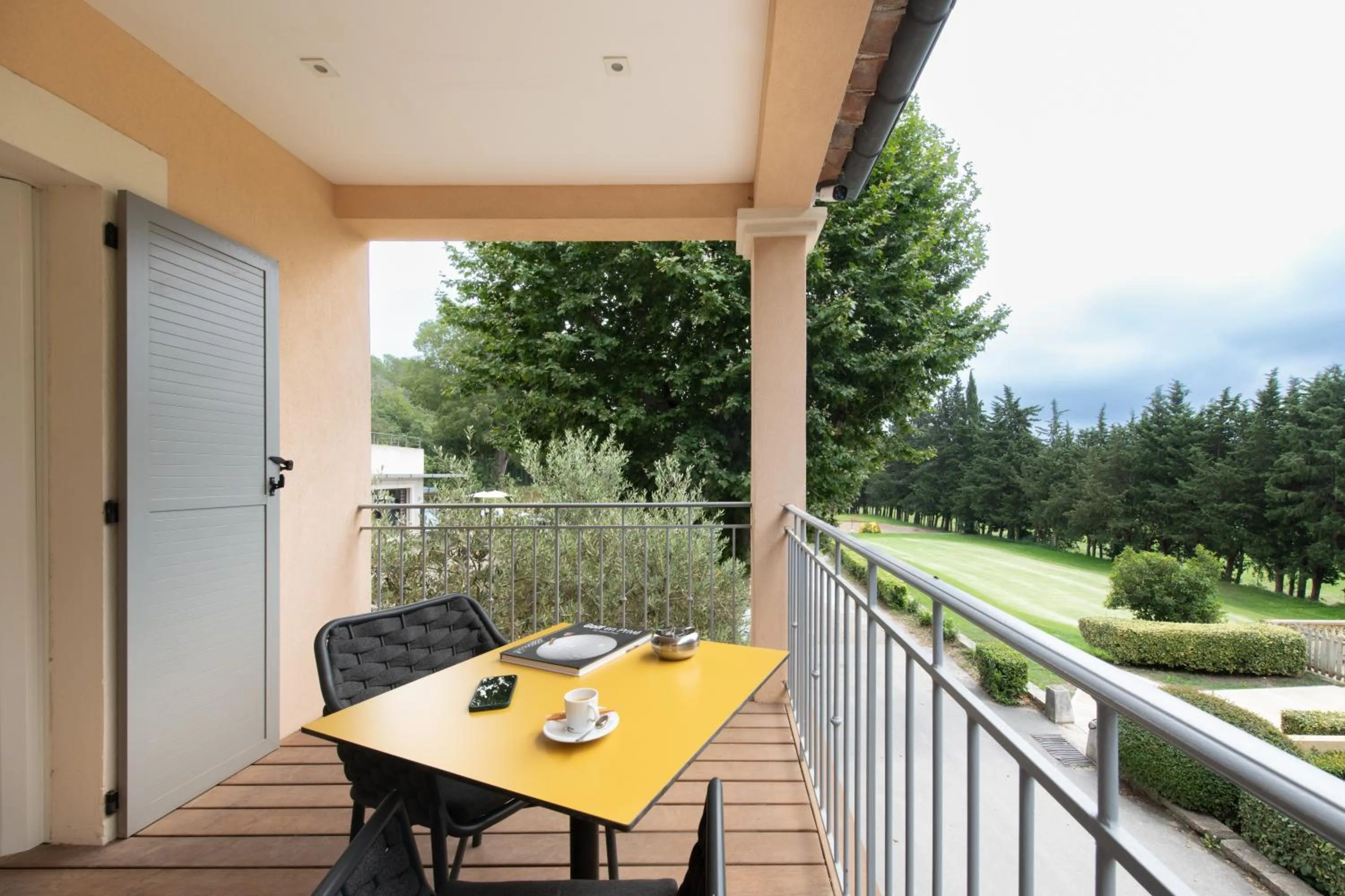 Balcony/Terrace in Hôtel Golf & Spa Château de la Bégude The Originals Collection