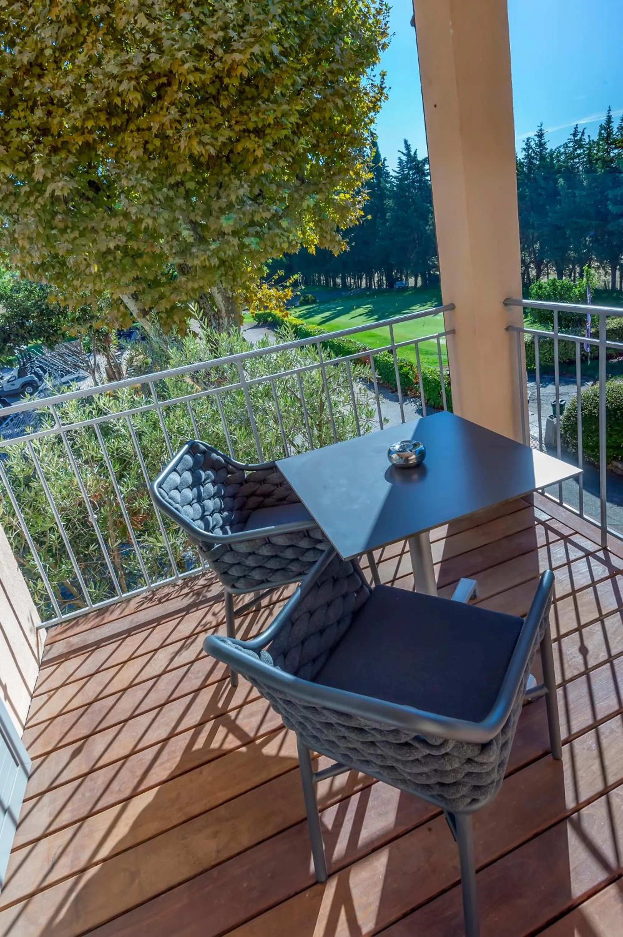 Balcony/Terrace in Hôtel Golf & Spa Château de la Bégude The Originals Collection