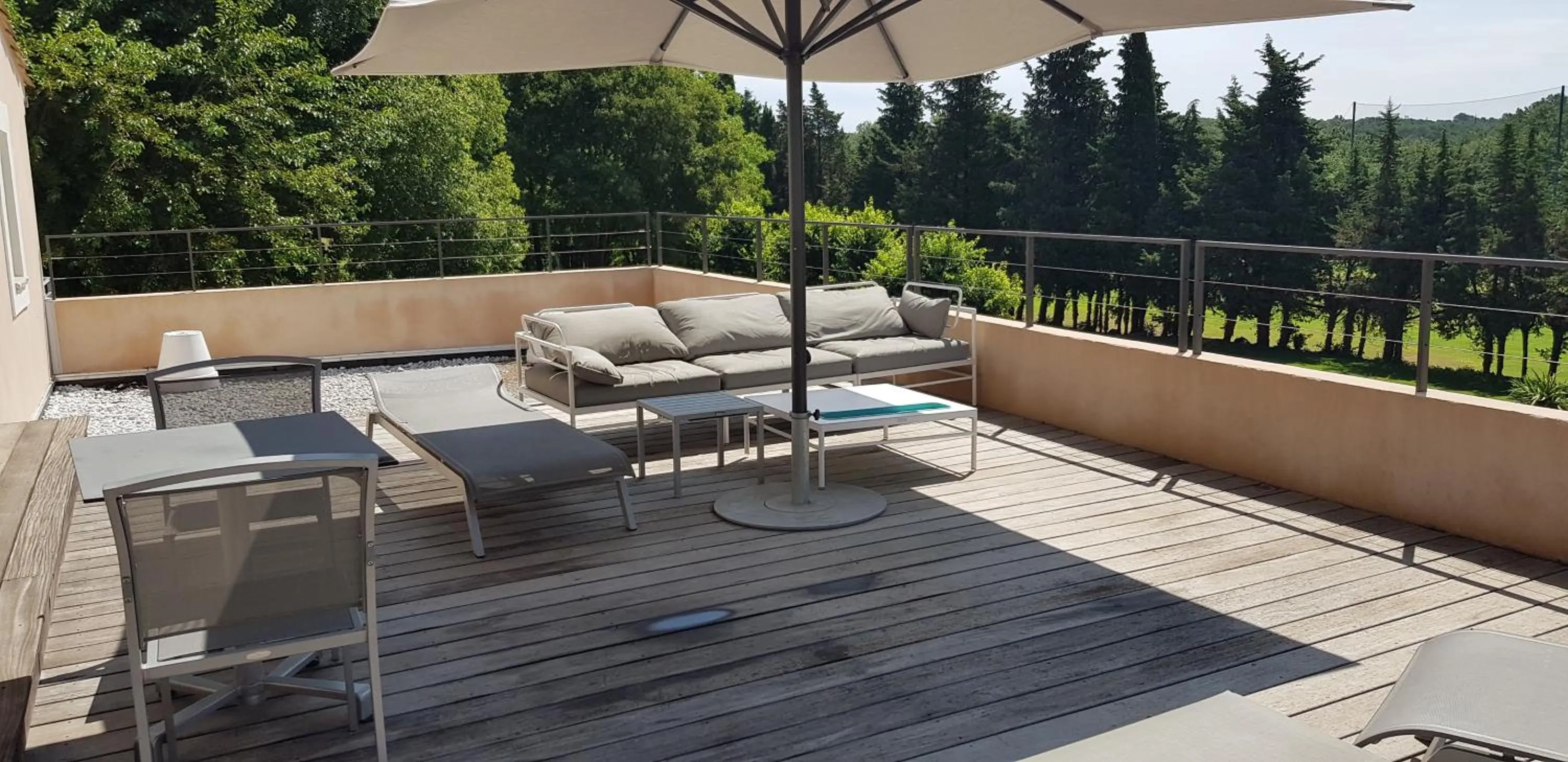 Balcony/Terrace in Hôtel Golf & Spa Château de la Bégude The Originals Collection