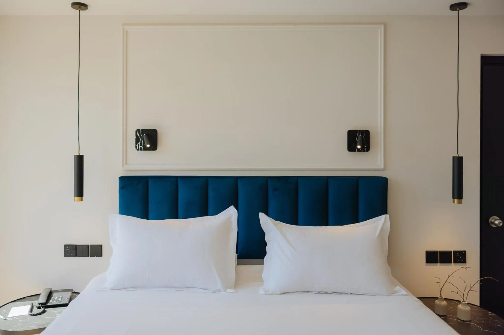 Bed in Odysseia Hotel Kapetanios