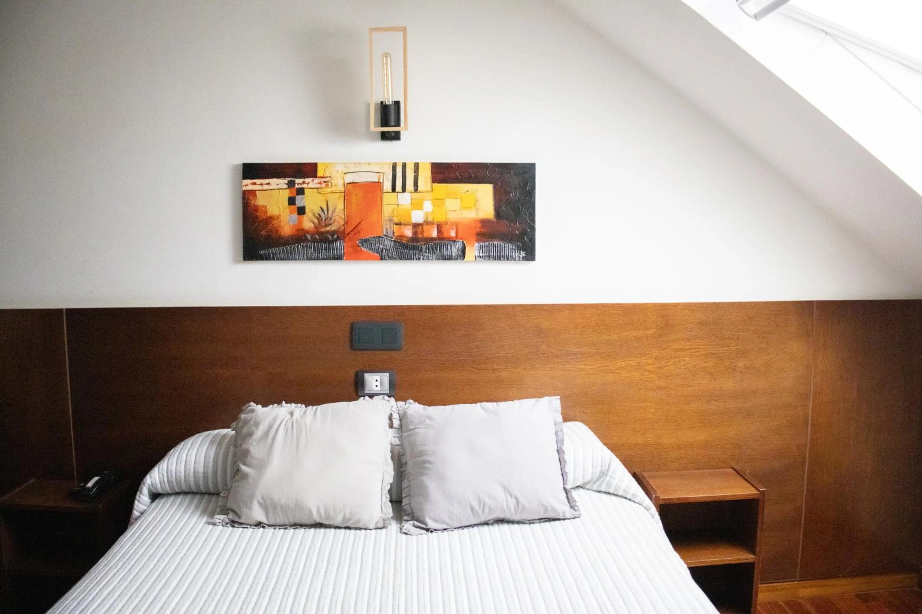 Bed in Hotel Restaurante Rúas