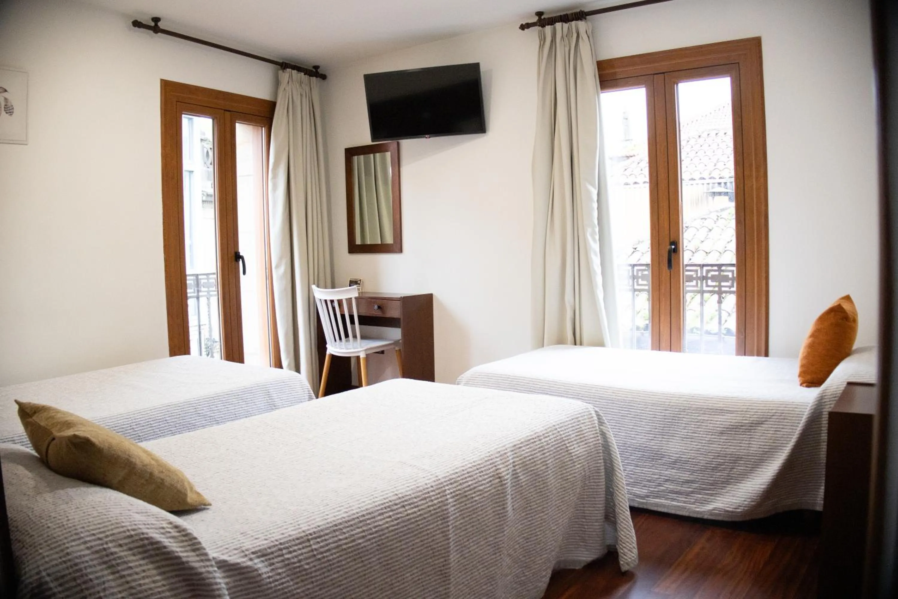 Bed in Hotel Restaurante Rúas