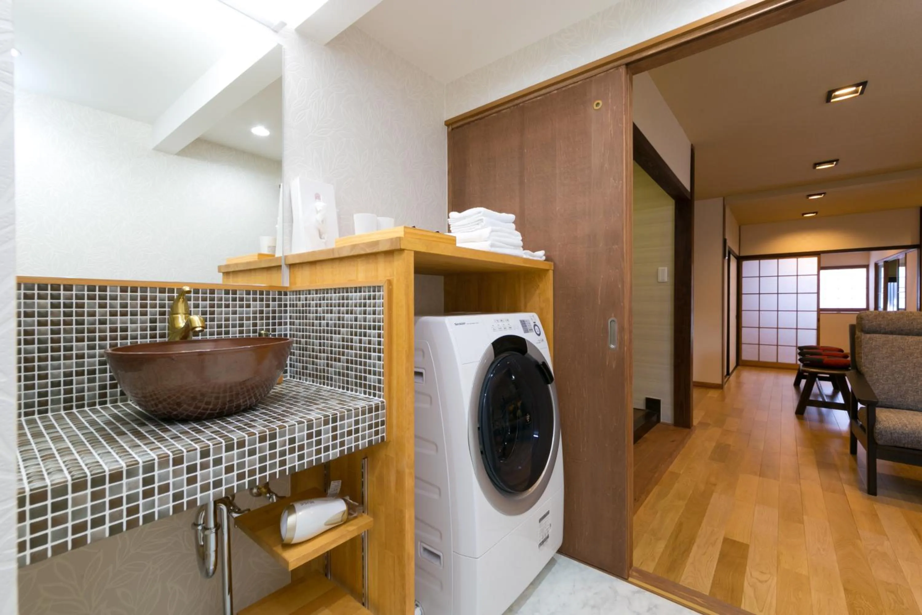 Bathroom in Kyotoya Tsukinoyu Kukai