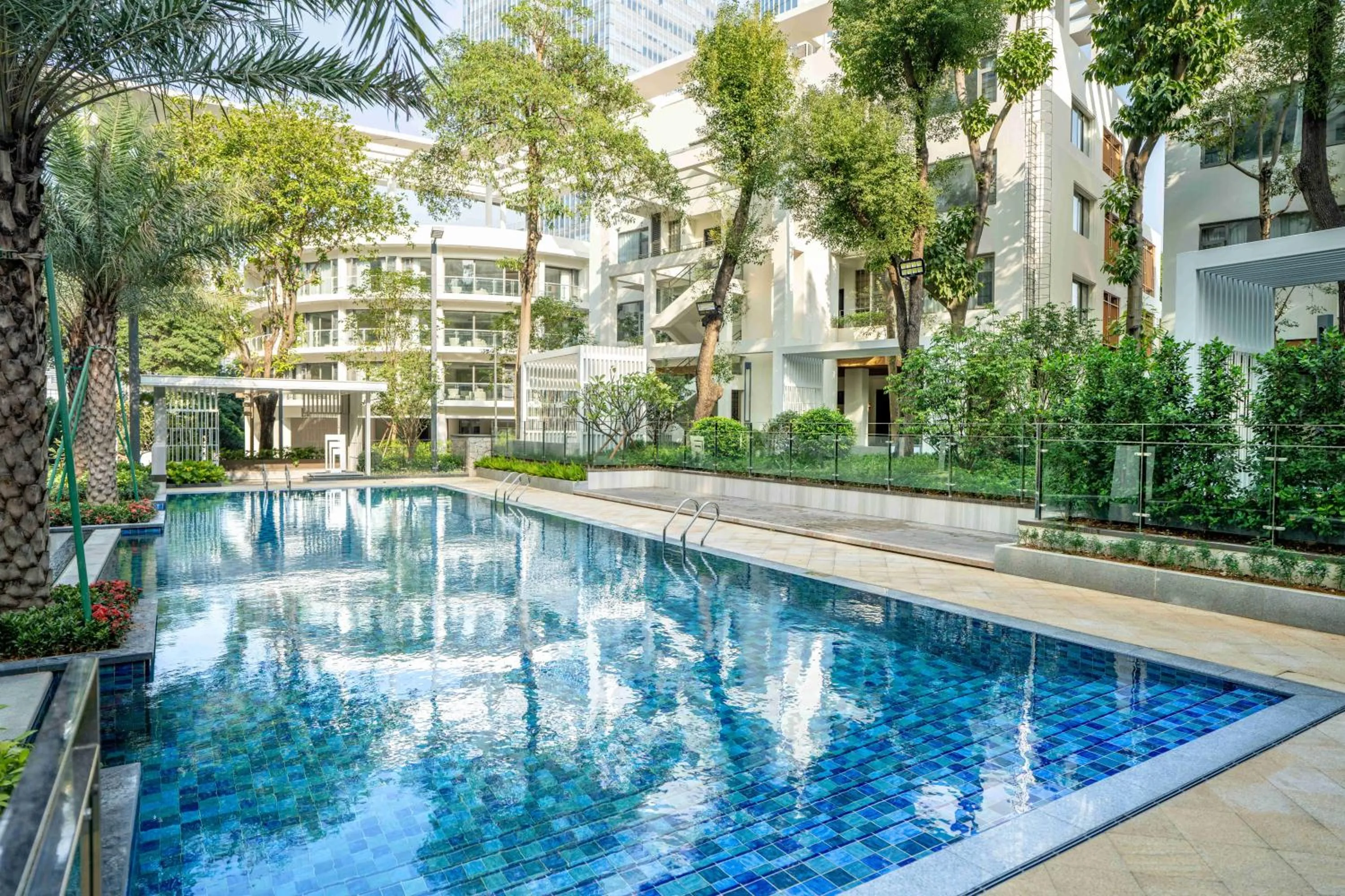 Swimming pool in CM+ Service Apartment Shenzhen Taige