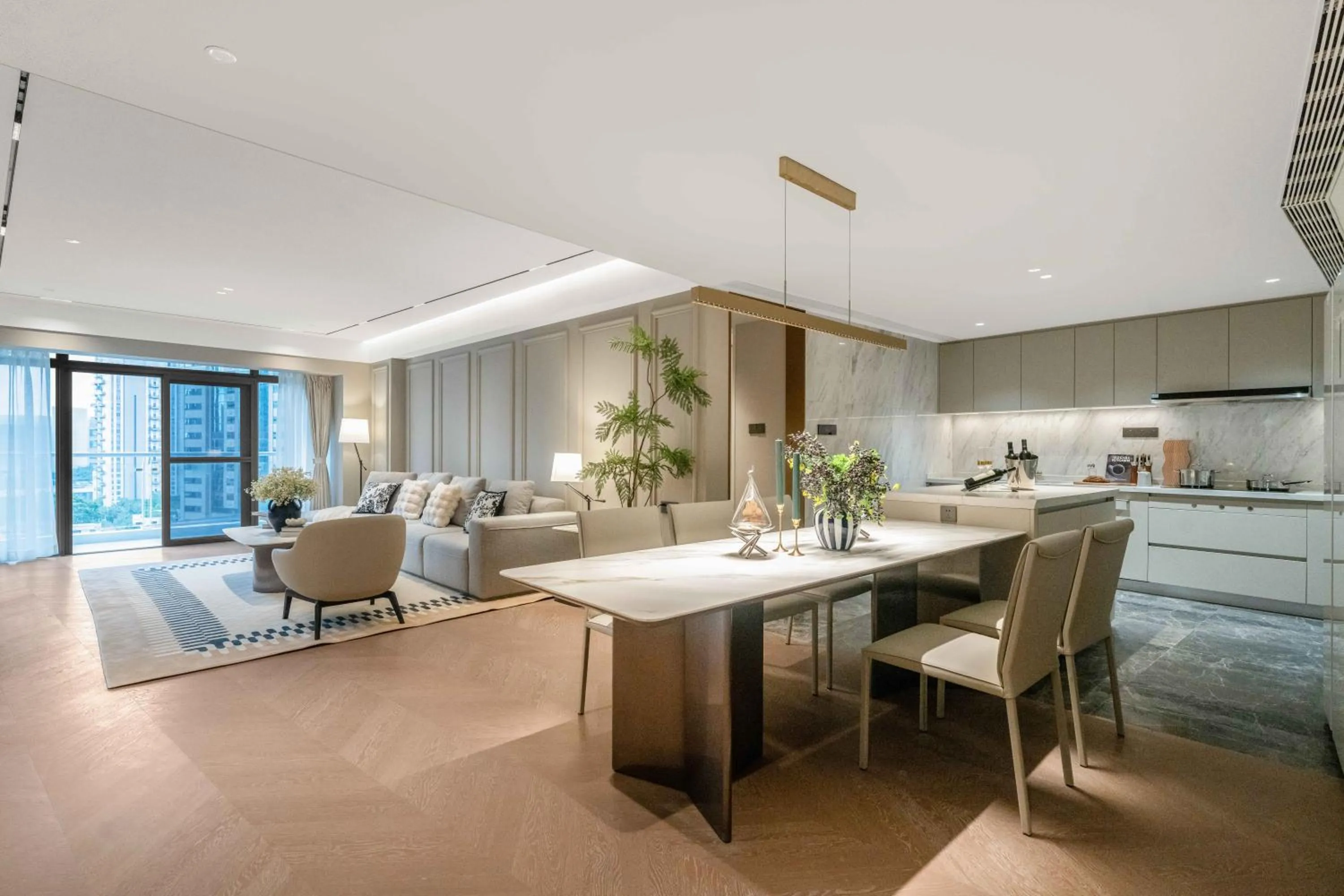 Living room in CM+ Service Apartment Shenzhen Taige