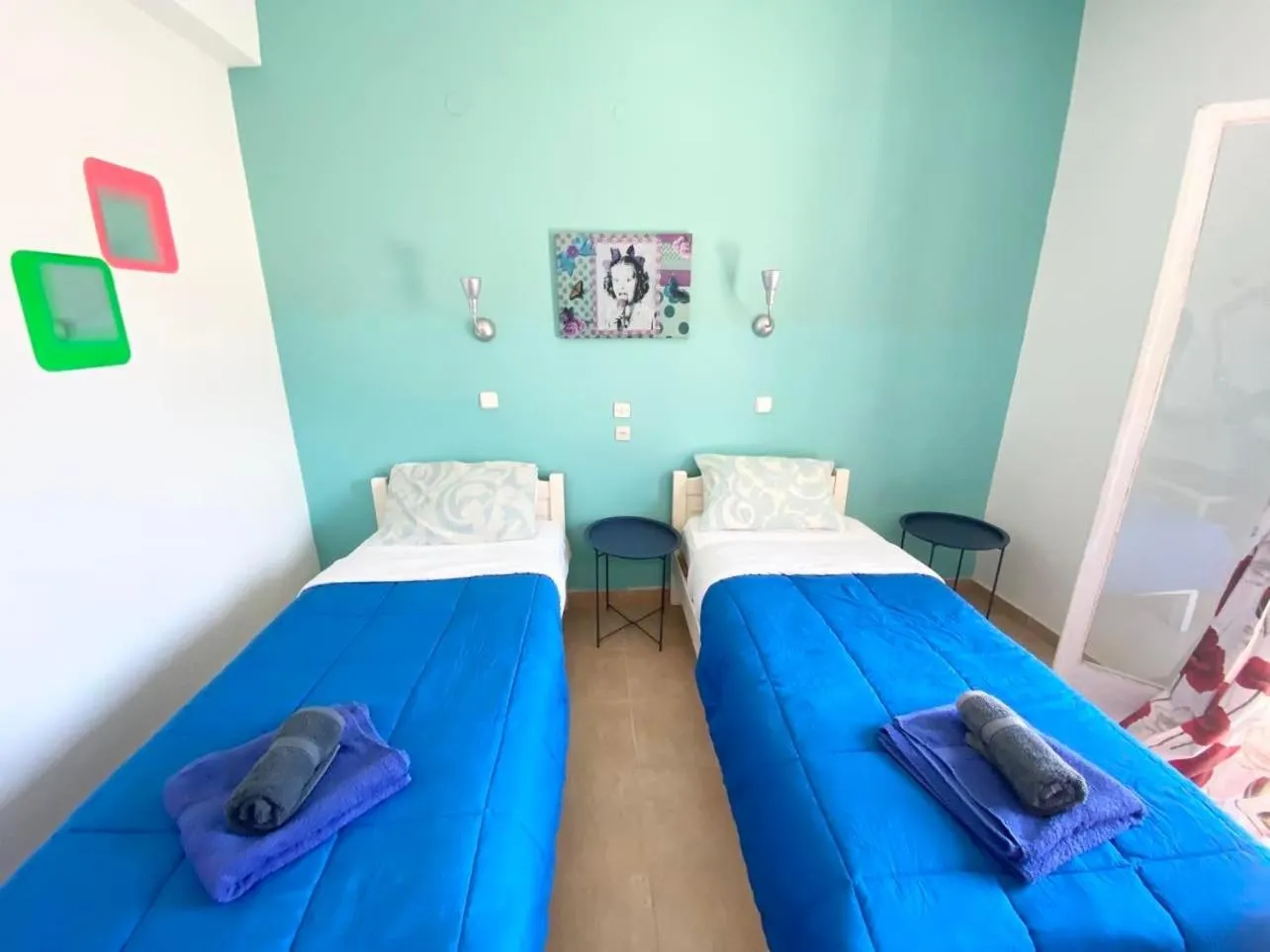 Bedroom in Avra Budget Beach Rooms