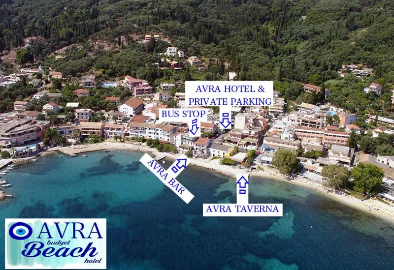 Bird's eye view in Avra Budget Beach Rooms