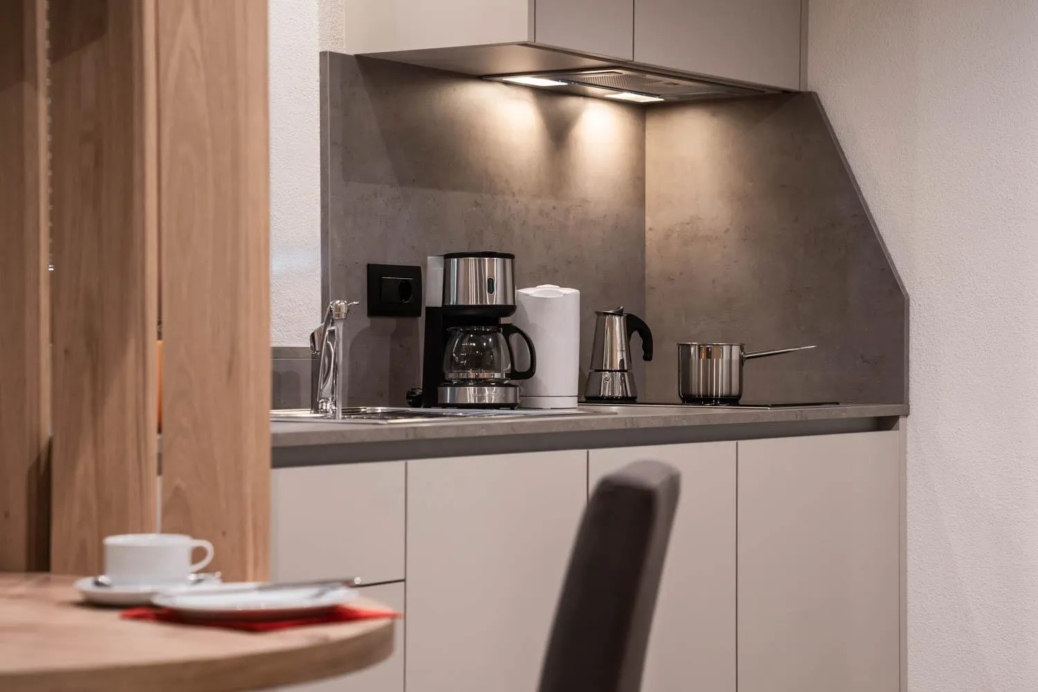 Kitchen or kitchenette in Garnì Piz da L'Ander