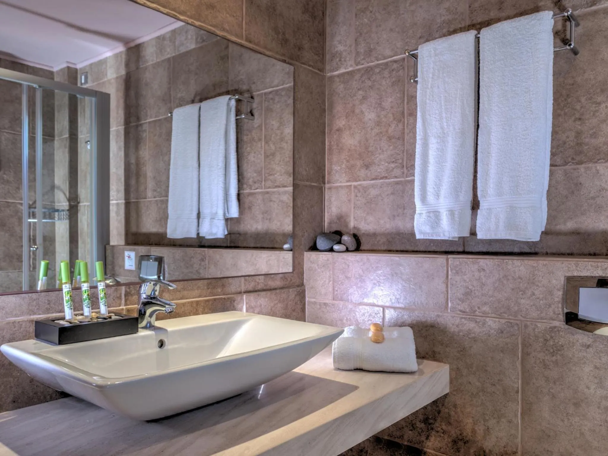 Bathroom in Fiscardo Bay Hotel