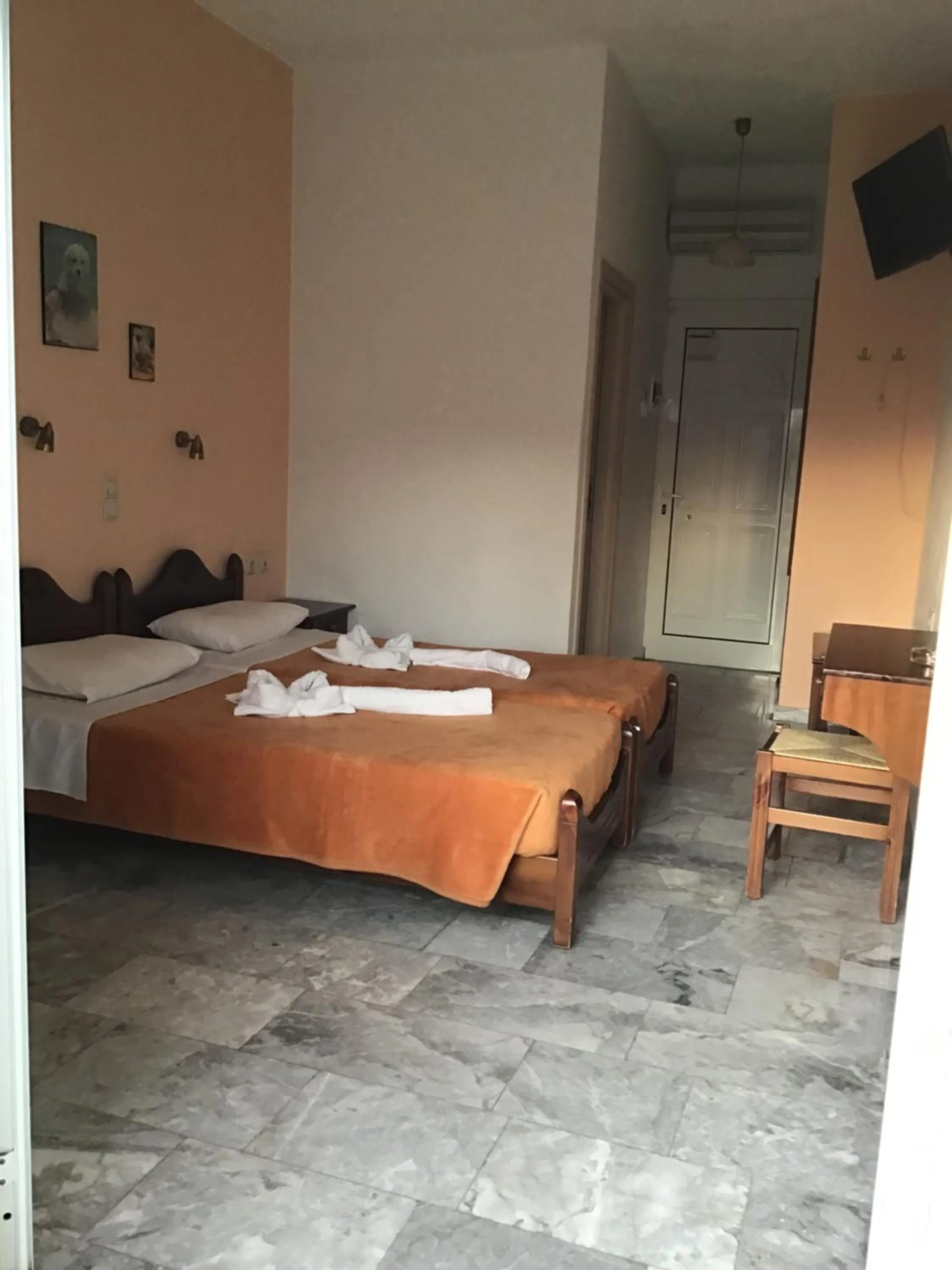 Bed in Anatoli Beach Hotel